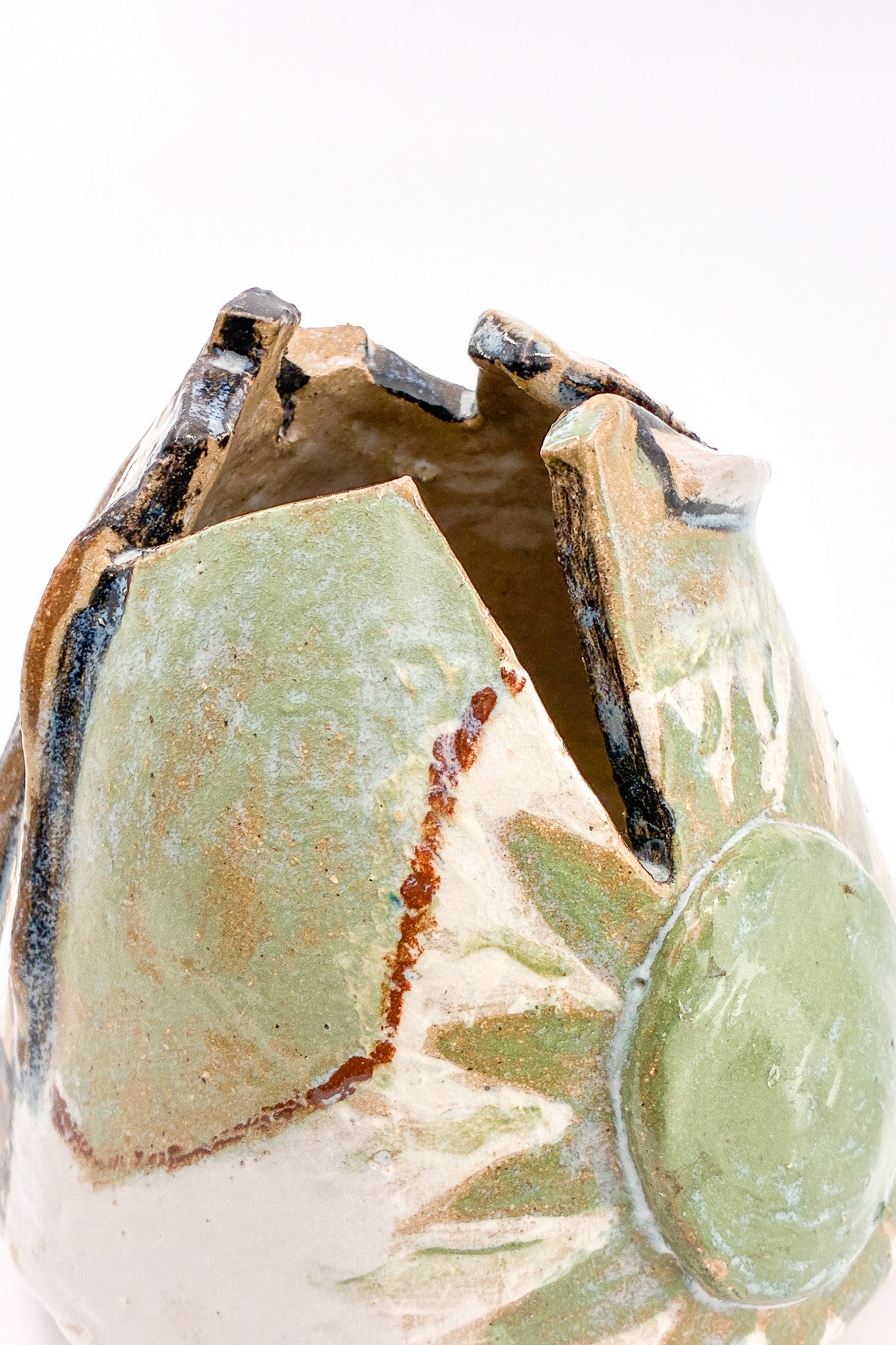 Light Green Painted Flower Vase / ライトグリーン ペイント フラワーベース