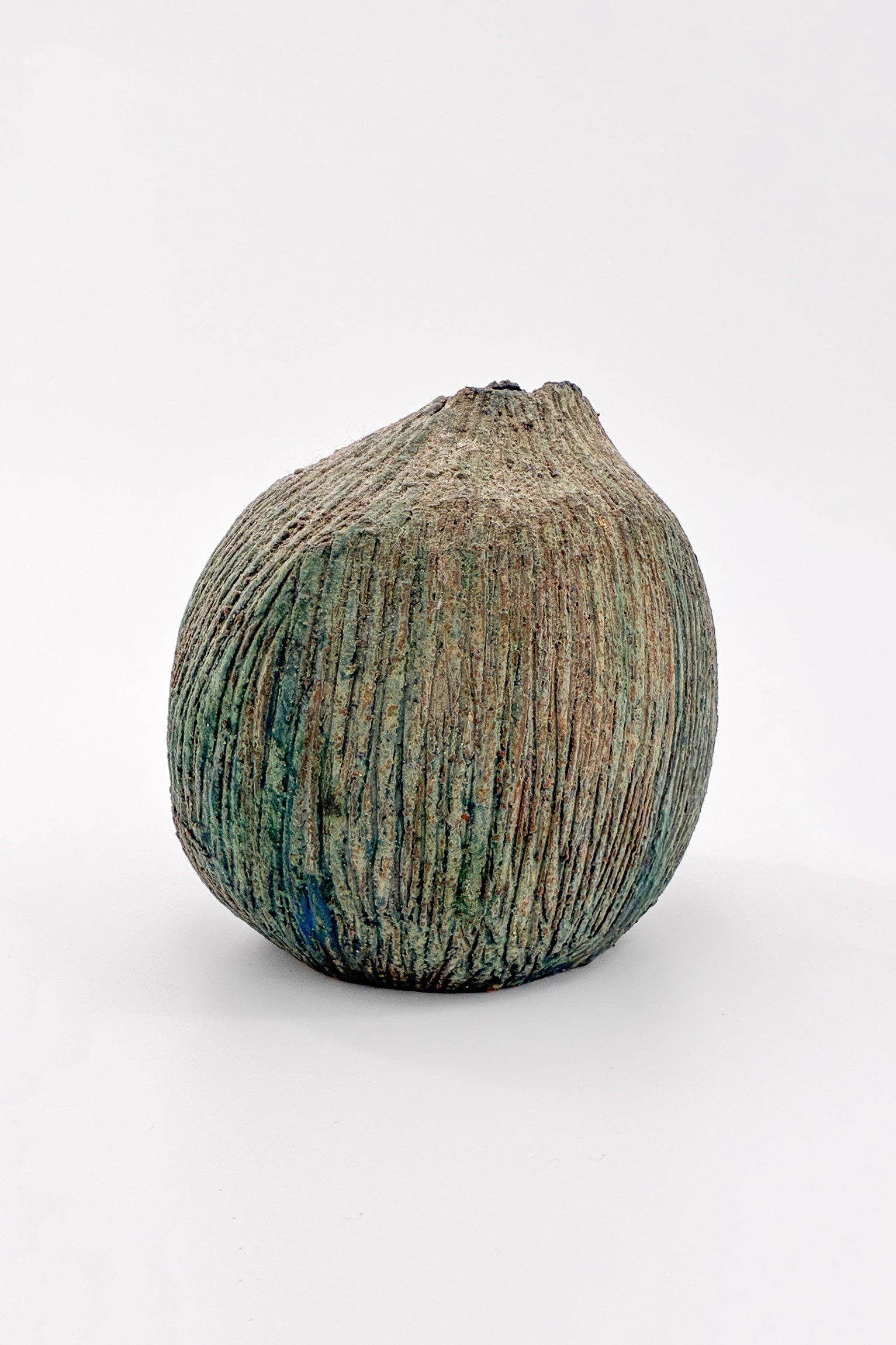 Deep Green Ceramic Flower Vase / 深緑 フラワーベース（陶）