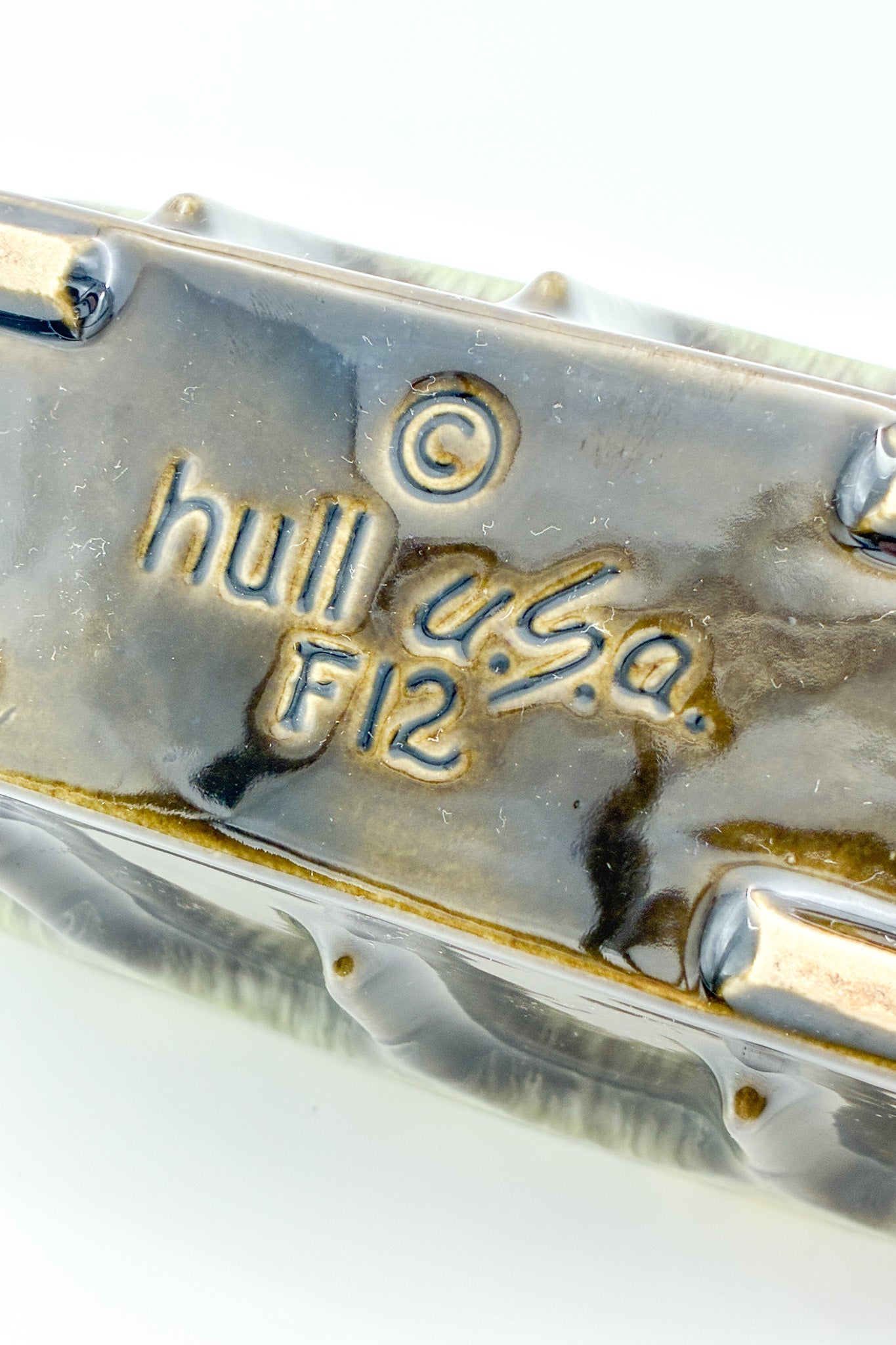 Green (Brown Drip) Square Planter Cover / グリーン（ブラウンドリップ）鉢カバー 四角