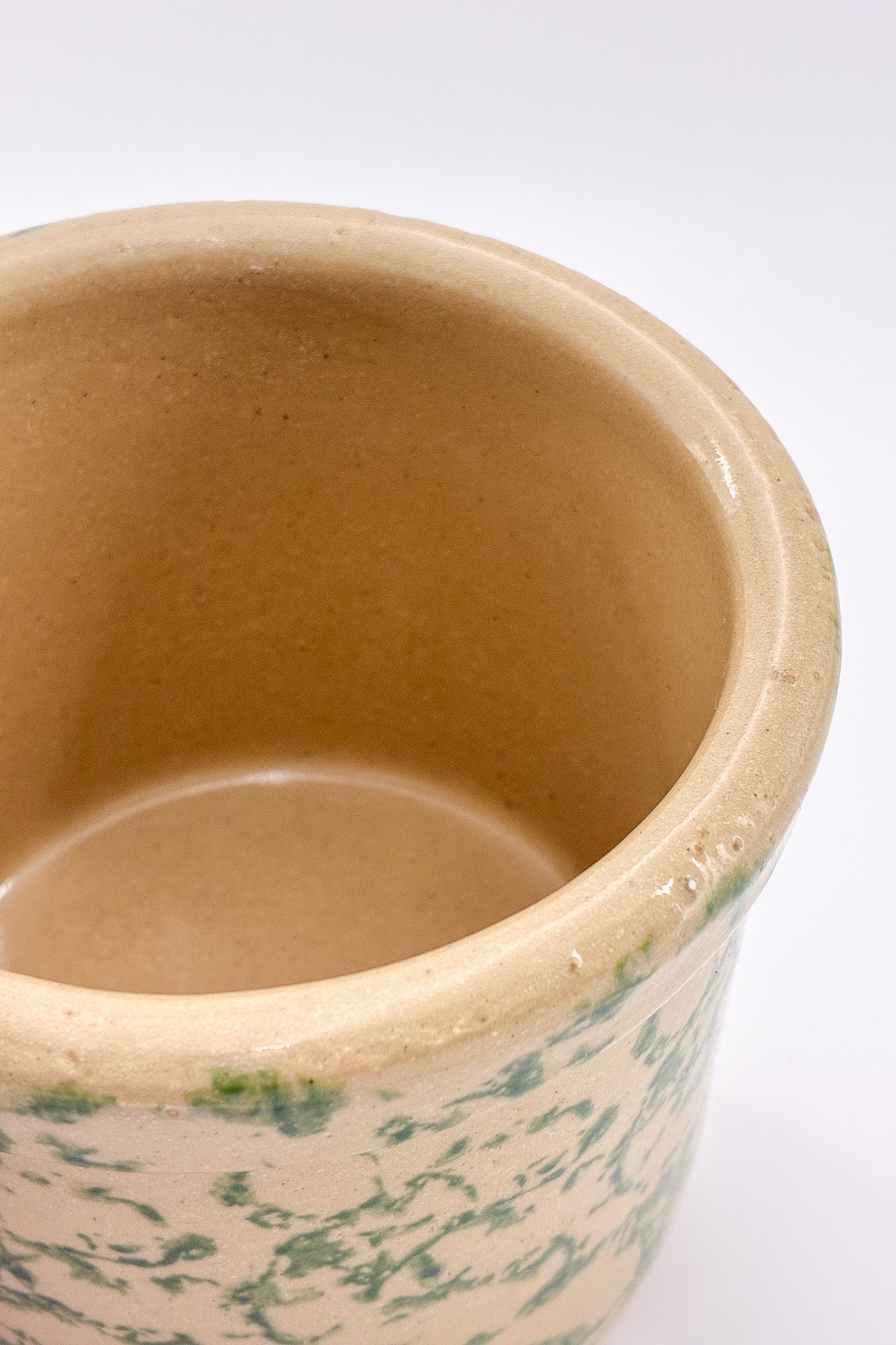 スポンジウェア 陶器鉢カバー / Spongeware Ceramic Plant Cover