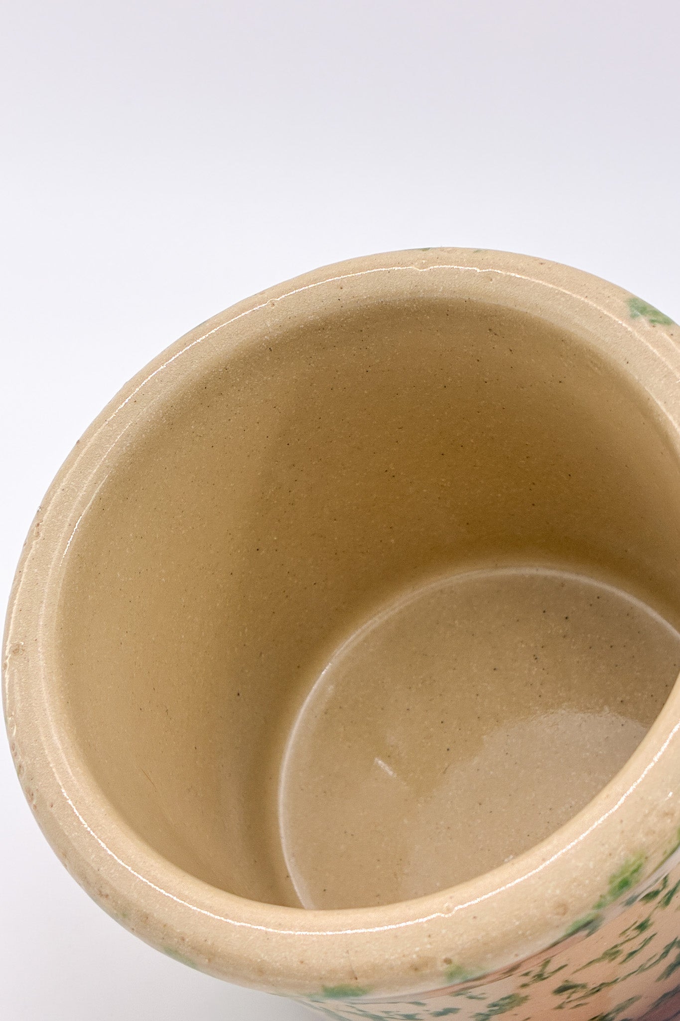 スポンジウェア 陶器鉢カバー / Spongeware Ceramic Plant Cover