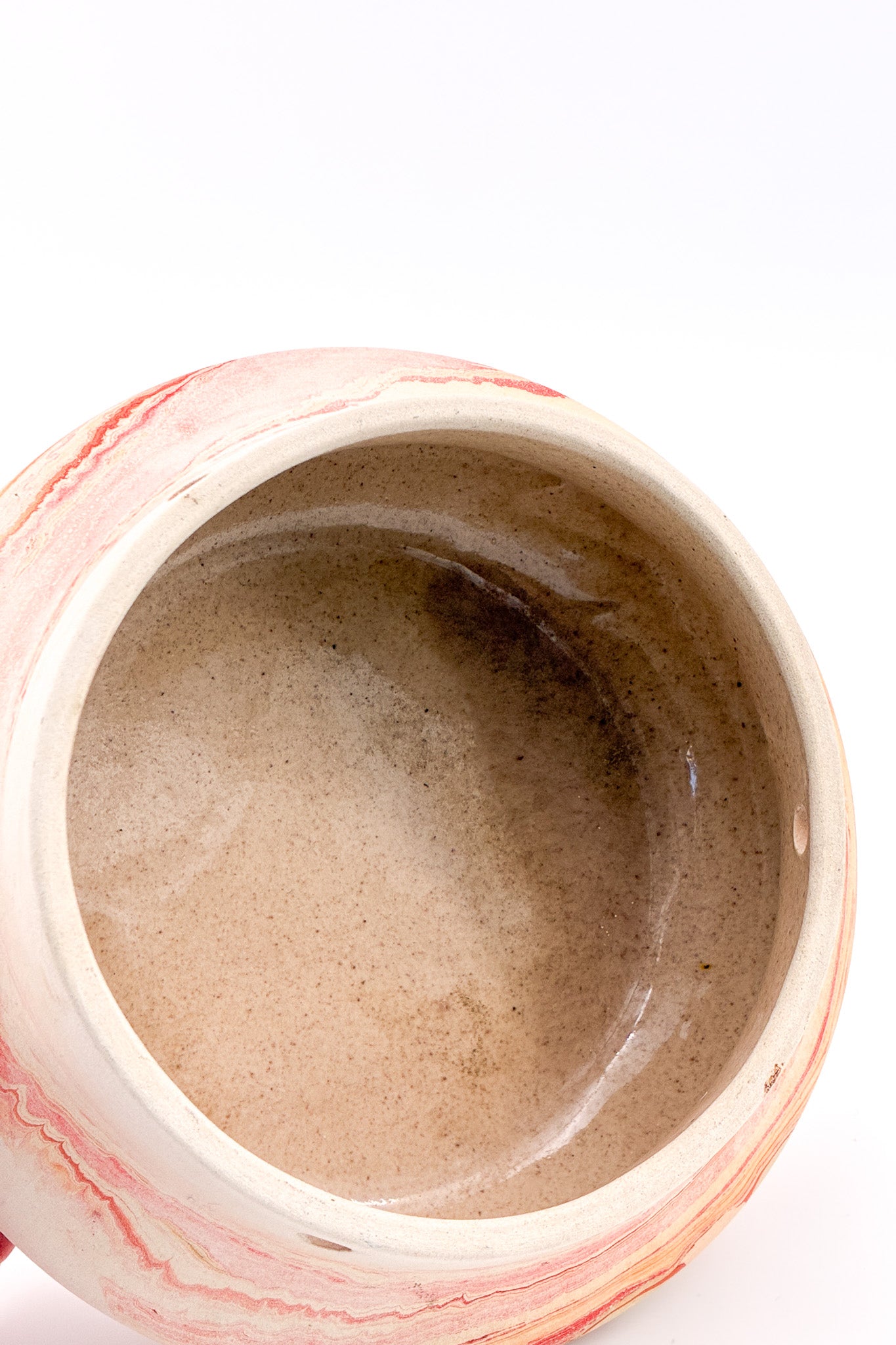 Nemadji Pottery Marbled Bowl (Red) / ネマジ 陶器 ボウル（赤系マーブル）