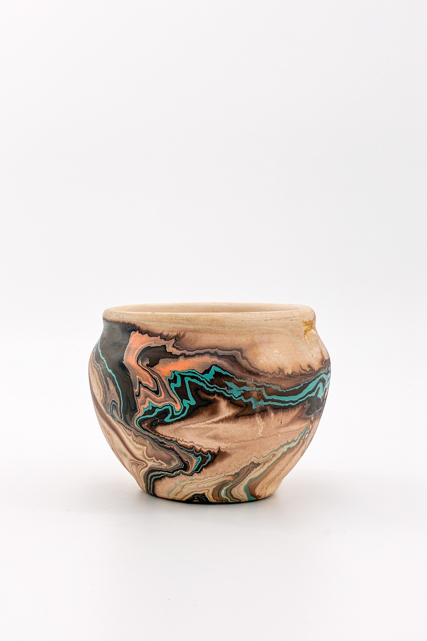 Nemadji Pottery Bowl / ネマジ ポタリー 器（水色・茶・オレンジ）