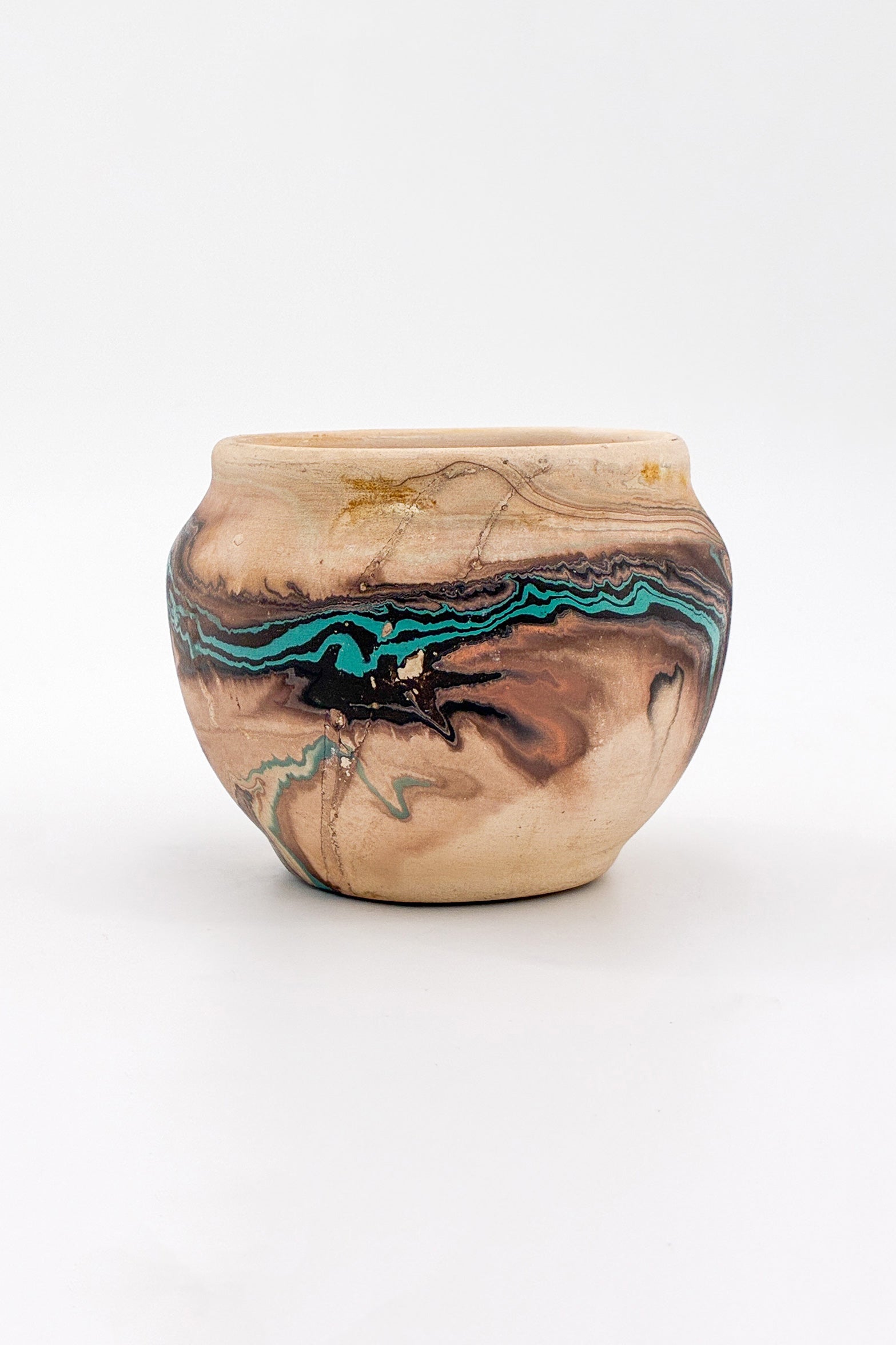 Nemadji Pottery Bowl / ネマジ ポタリー 器（水色・茶・オレンジ）