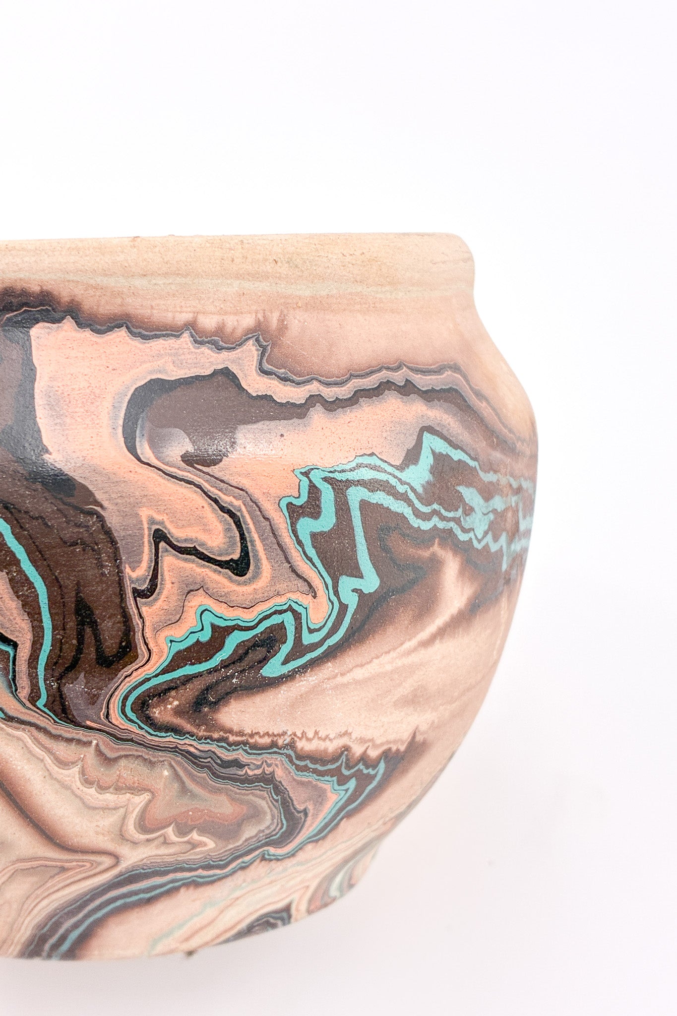 Nemadji Pottery Bowl / ネマジ ポタリー 器（水色・茶・オレンジ）