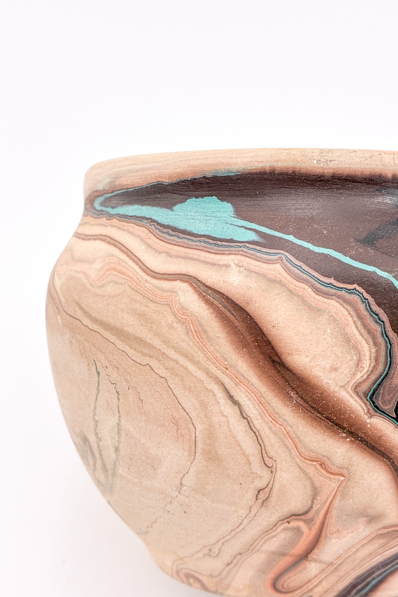 Nemadji Pottery Bowl / ネマジ ポタリー 器（水色・茶・オレンジ）