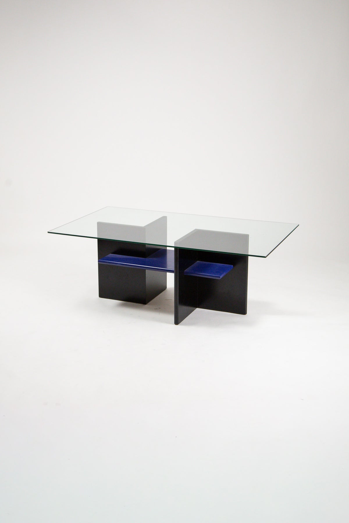 Postmodern Glass Top Low Table / ポストモダン ガラス天板 ローテーブル