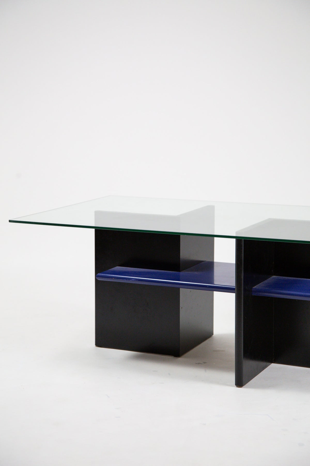 Postmodern Glass Top Low Table / ポストモダン ガラス天板 ローテーブル