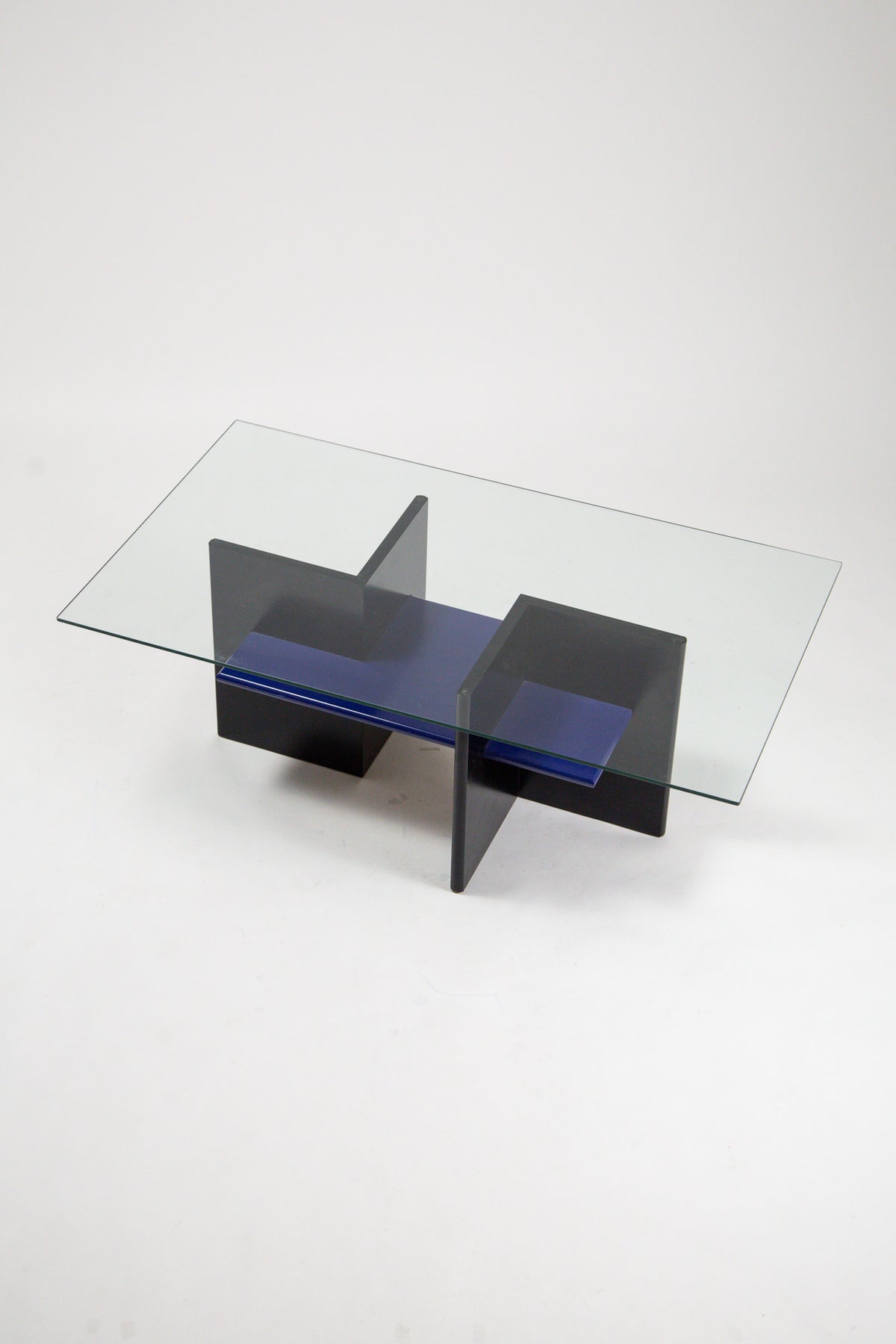 Postmodern Glass Top Low Table / ポストモダン ガラス天板 ローテーブル