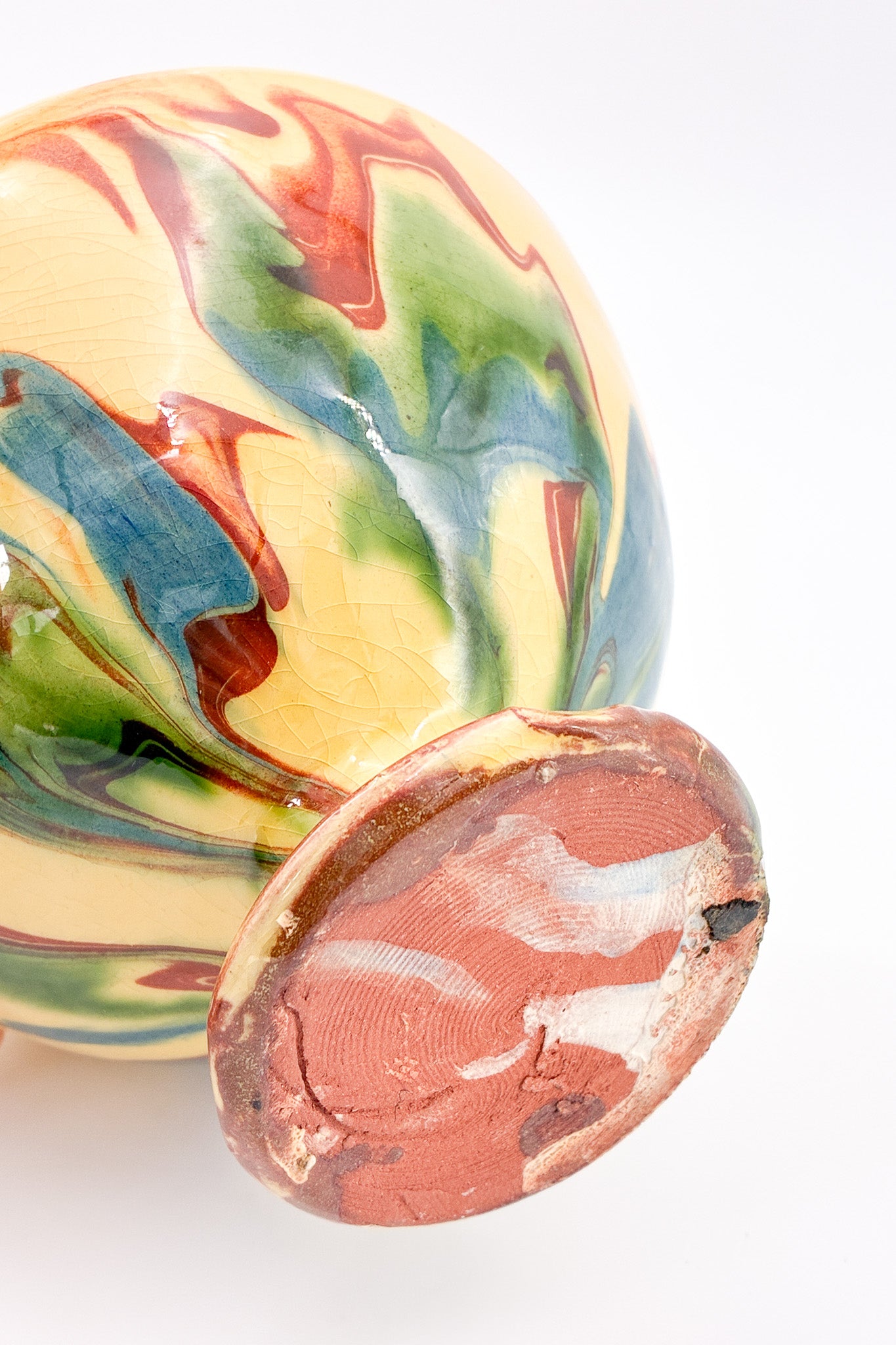 Pottery Footed Bowl / 陶器 フッテッドボウル（マーブル）
