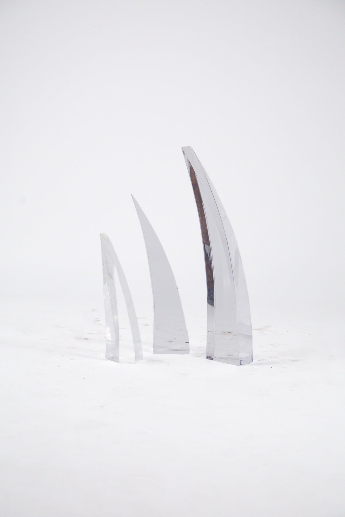 Lucite Horn Object Set / ルーサイト ホーン オブジェ 3点セット