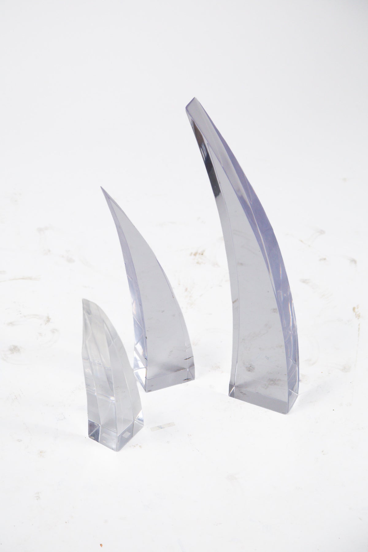 Lucite Horn Object Set / ルーサイト ホーン オブジェ 3点セット