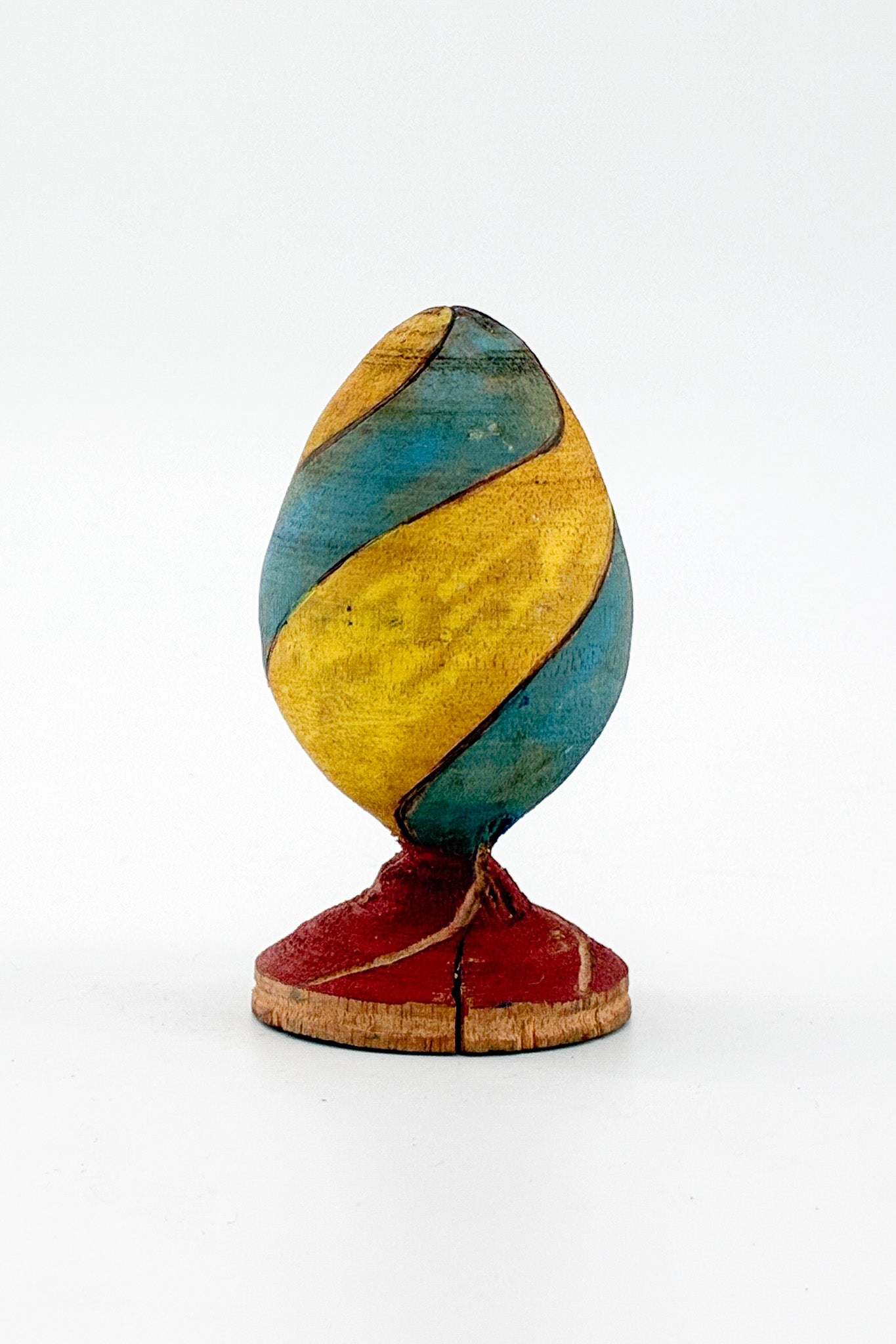 Wooden Egg Object / 木製 タマゴ型オブジェ