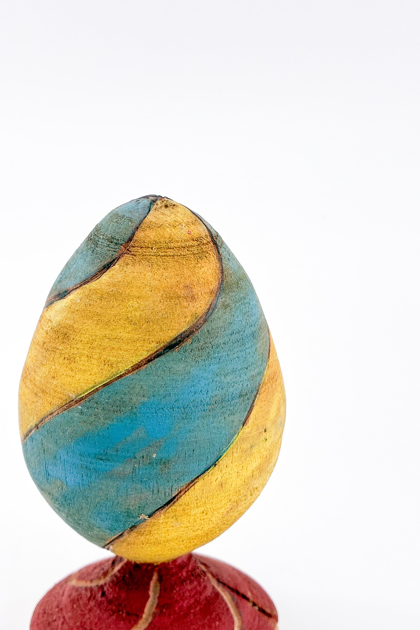 Wooden Egg Object / 木製 タマゴ型オブジェ
