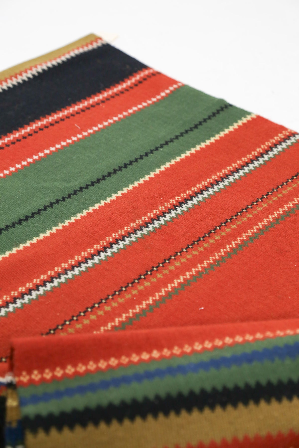Vintage Finnish Striped Raanu Woven Runner Rug / ヴィンテージ フィンランド ラーヌ織り ストライプ ラグ ランナー