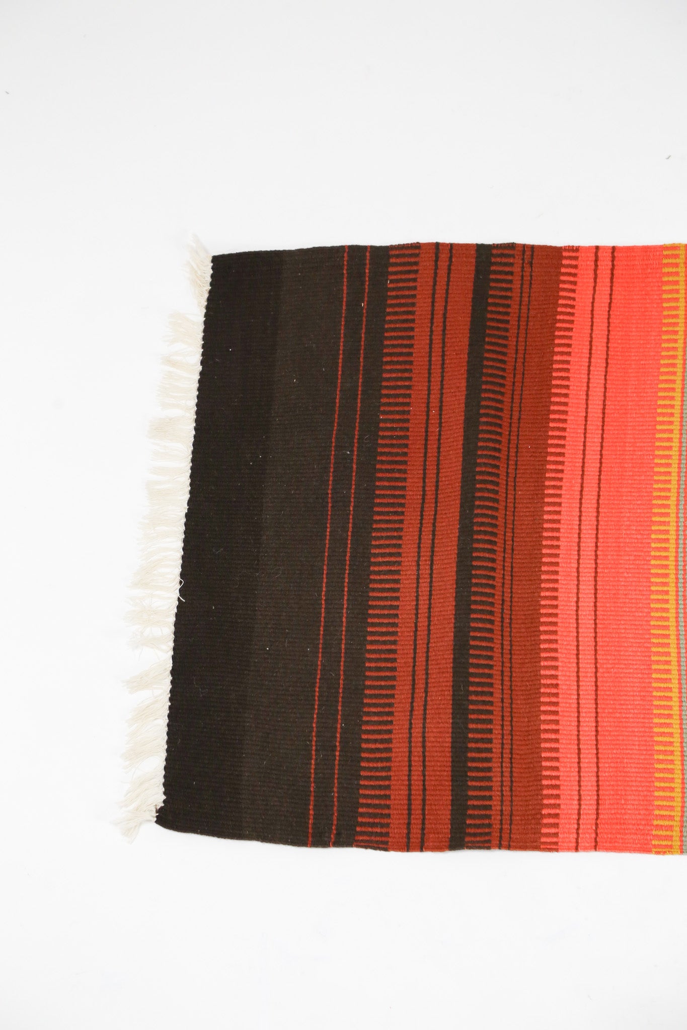 Vintage Finnish Striped Woven Runner Rug / ヴィンテージ