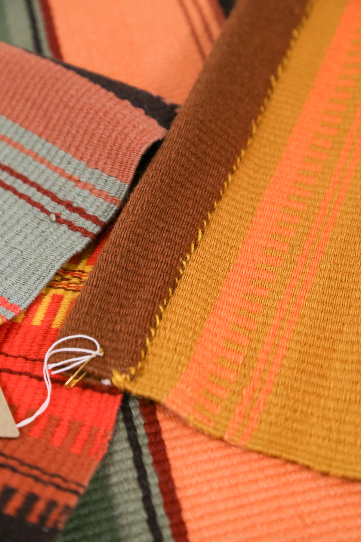 Vintage Finnish Striped Woven Runner Rug / ヴィンテージ フィンランド ストライプ 織りラグ ランナー