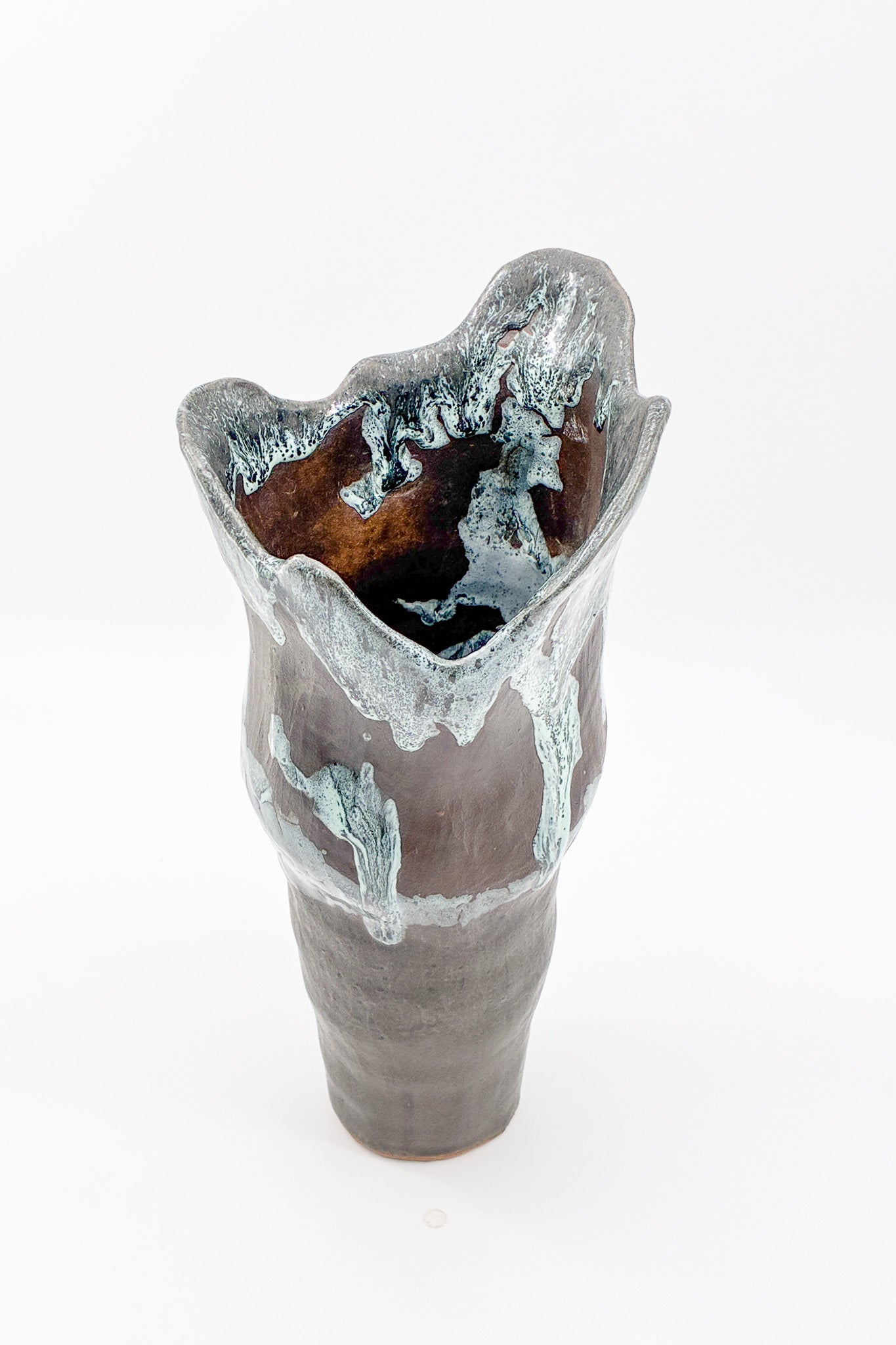 Ceramic Flower Vase Blue / 陶器フラワーベース（ブルー）