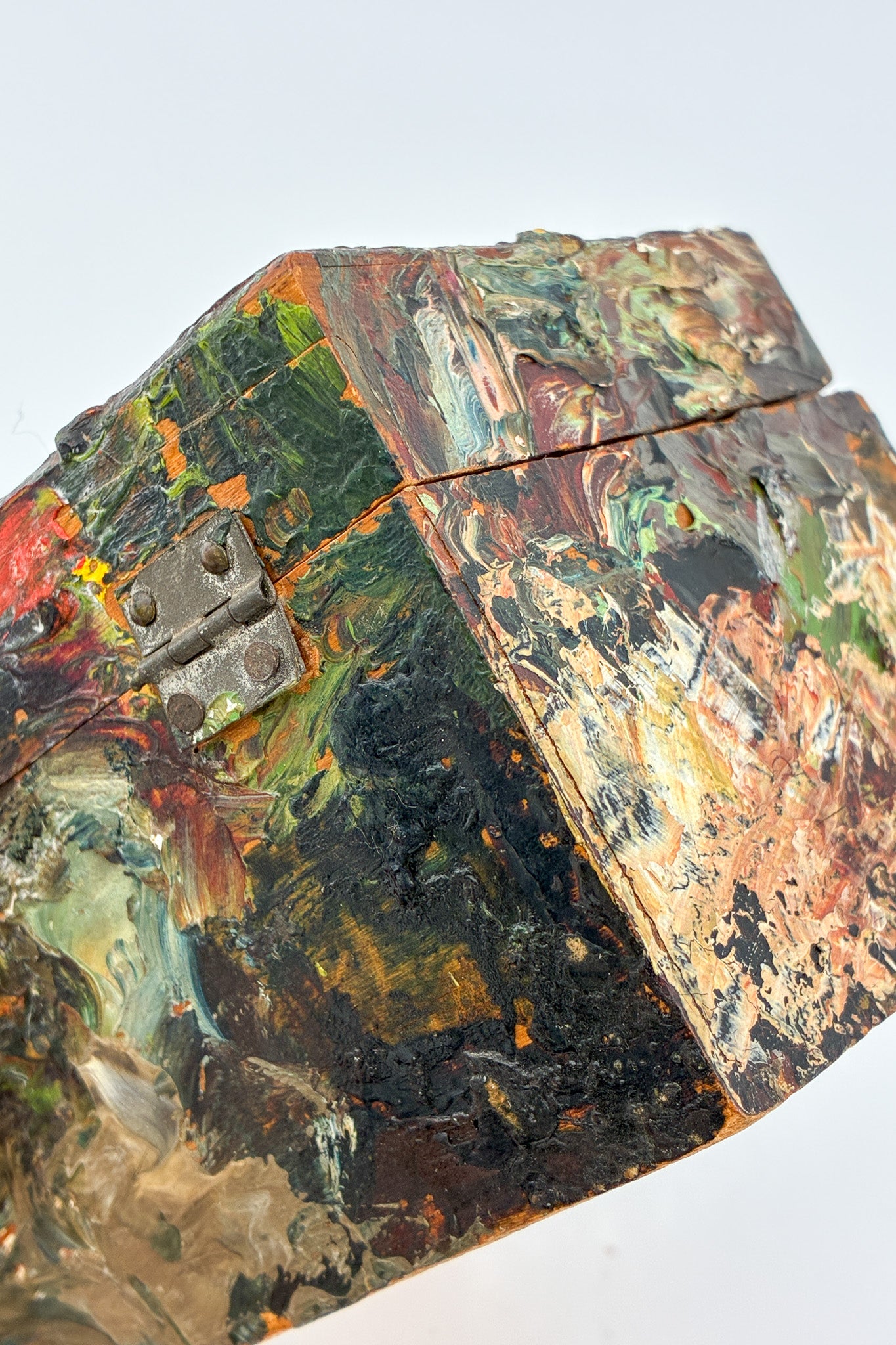 Abstract Oil Painted Wood Box / 抽象油彩ペイント・ウッドボックス