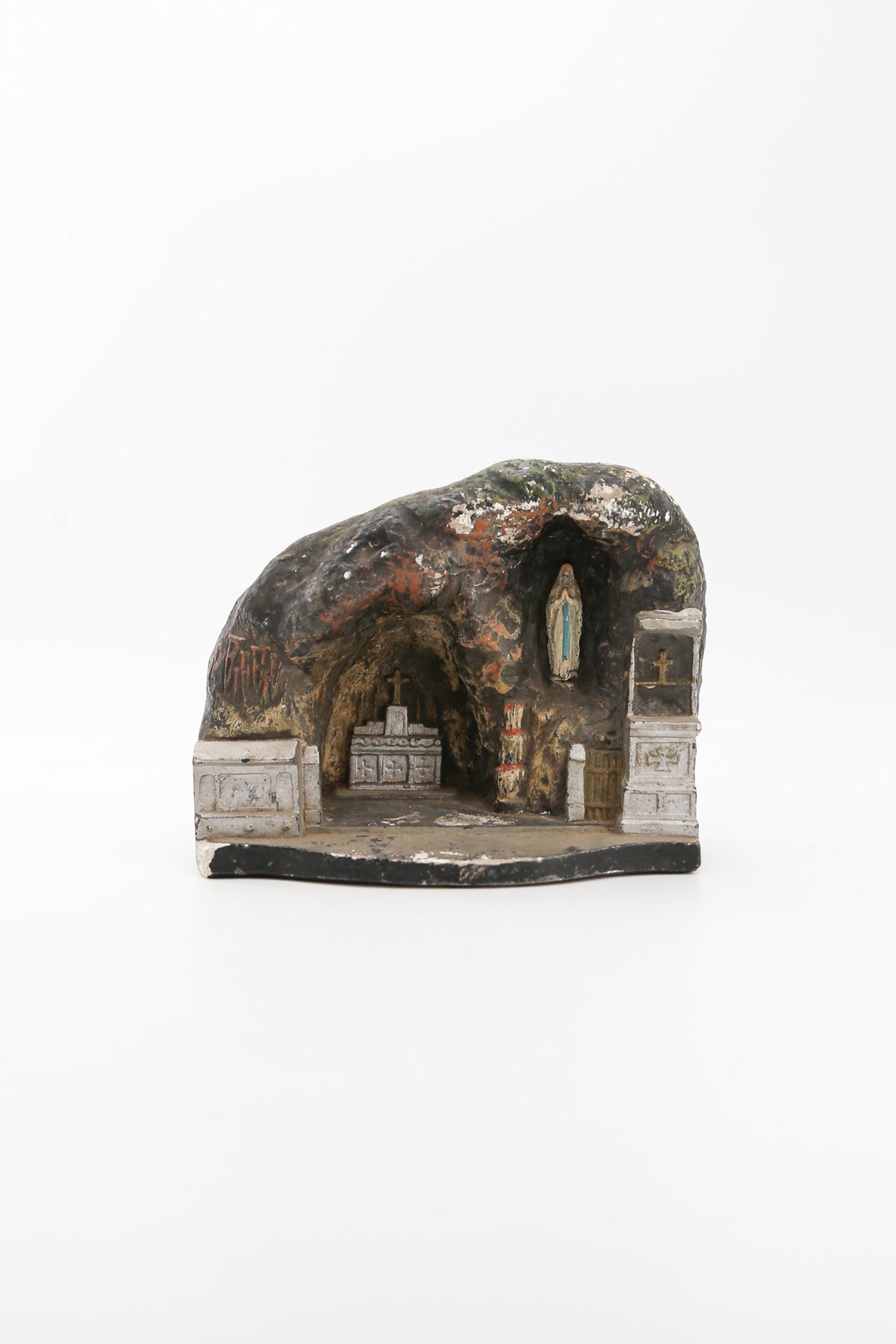 Grotto of Lourdes Chalkware Shrine / ルルドの洞窟 石膏オブジェ