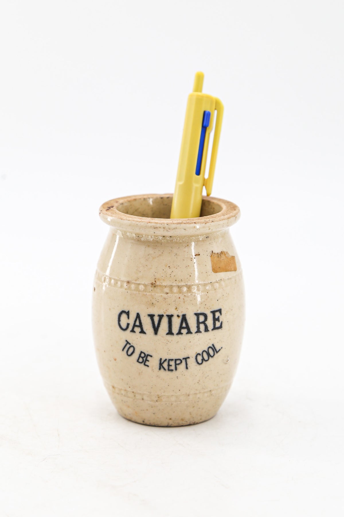 アンティーク ストーンウェア キャビアポット / Antique Stoneware Caviar Pot