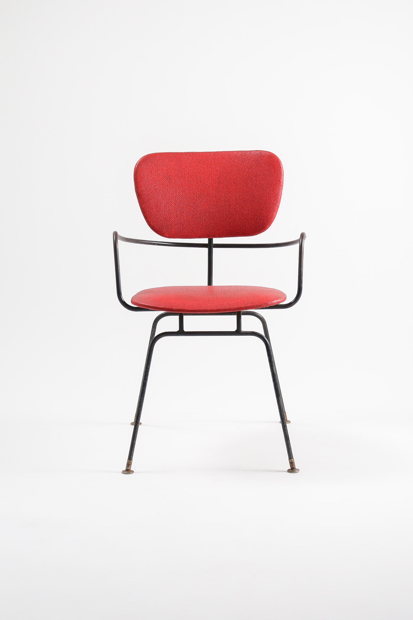 Red Fabric Arm Chair / ファブリック アームチェア
