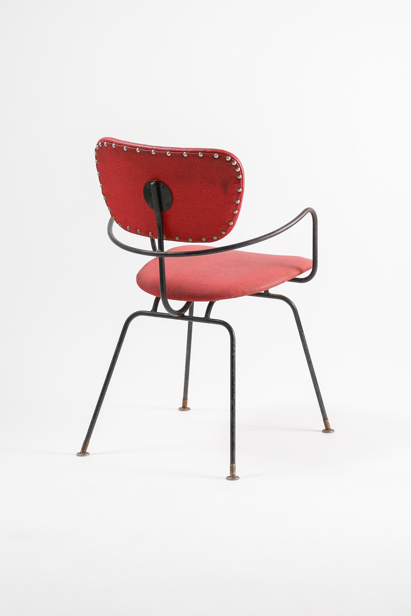 Red Fabric Arm Chair / ファブリック アームチェア