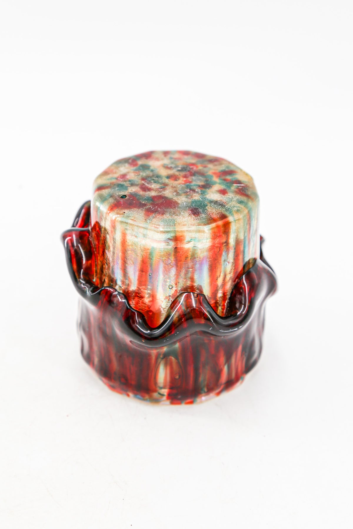 VINTAGE RESIN & GLASS TUMBLER / ヴィンテージ 樹脂デコレーション ガラスグラスタンブラー