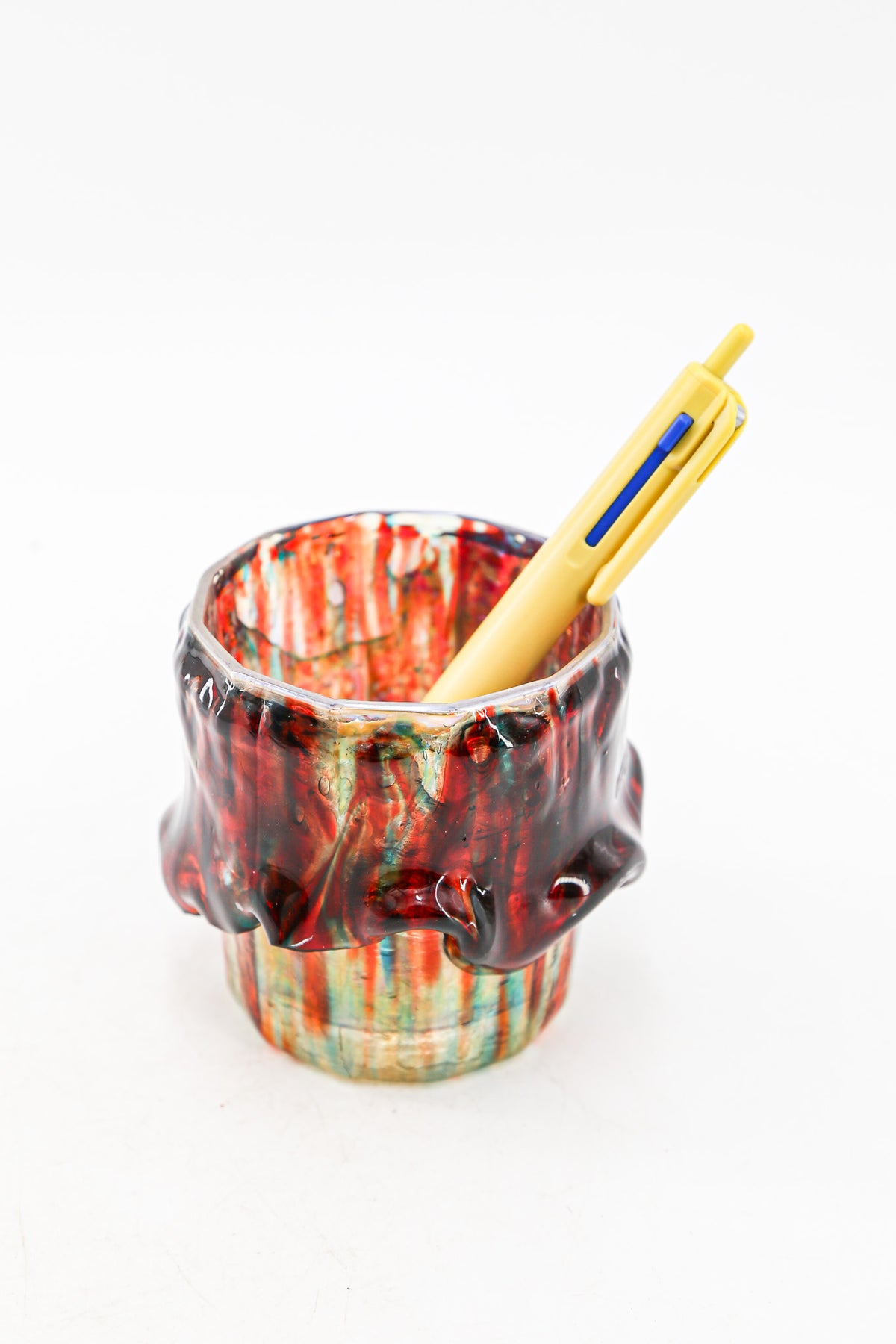 VINTAGE RESIN & GLASS TUMBLER / ヴィンテージ 樹脂デコレーション ガラスグラスタンブラー
