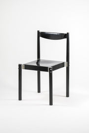 Vintage Black Lacquer Wood Chair / ヴィンテージ ブラックラッカー ウッドチェア