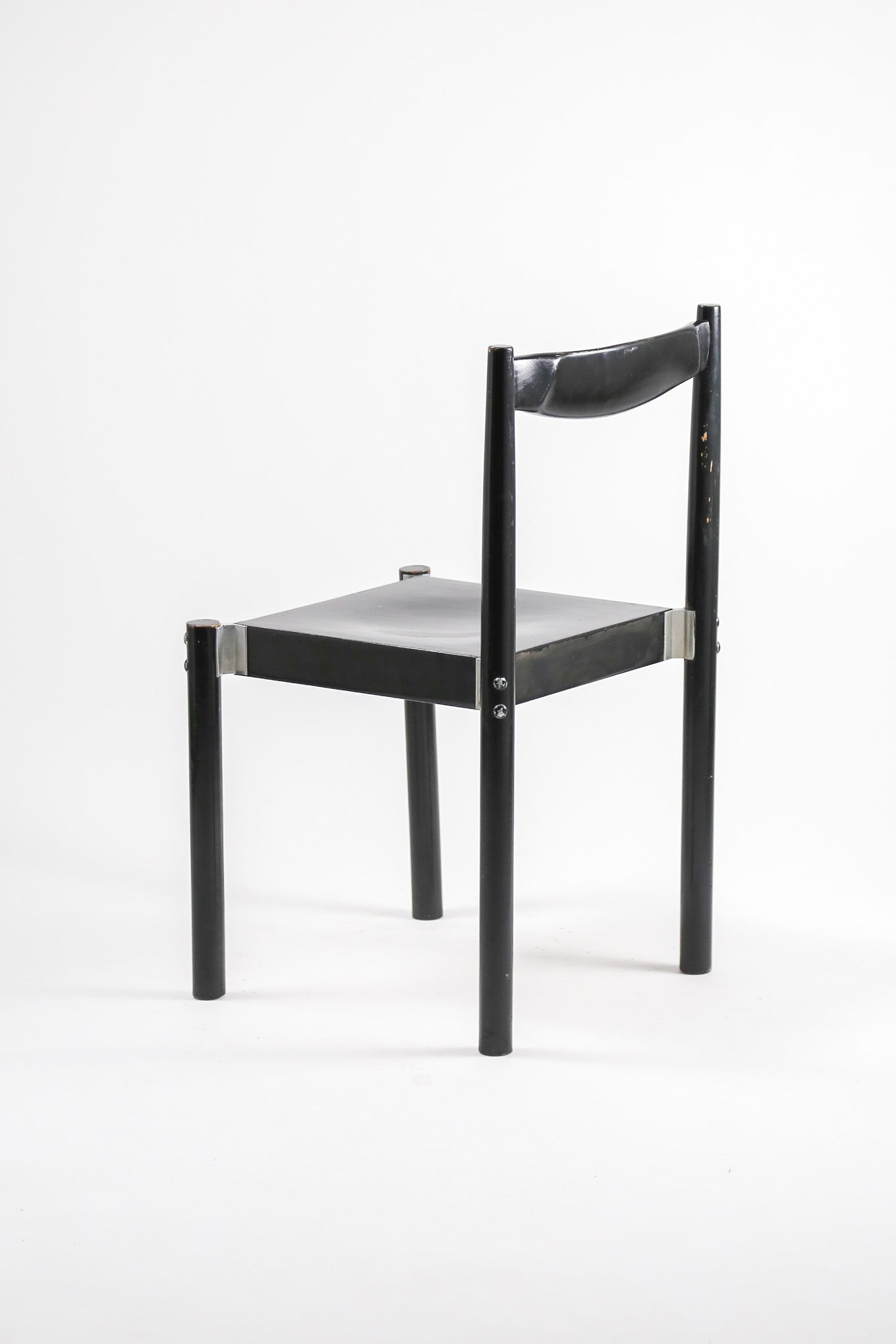 Vintage Black Lacquer Wood Chair / ヴィンテージ ブラックラッカー ウッドチェア