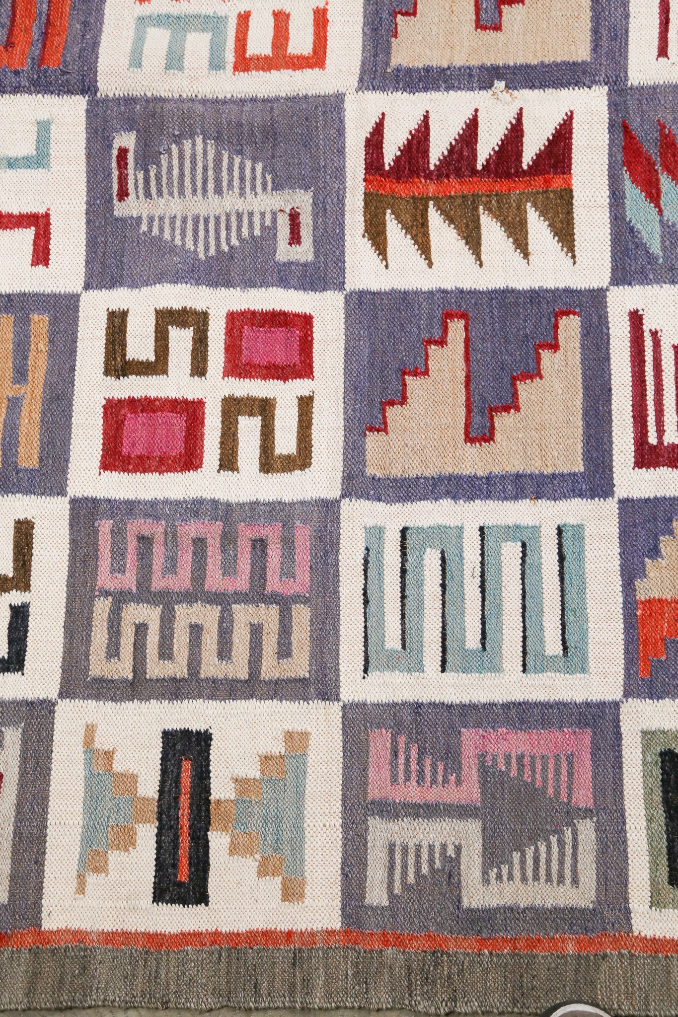 Geometric Pattern Kilim Rug / 幾何学柄 平織り キリムラグ – STORE