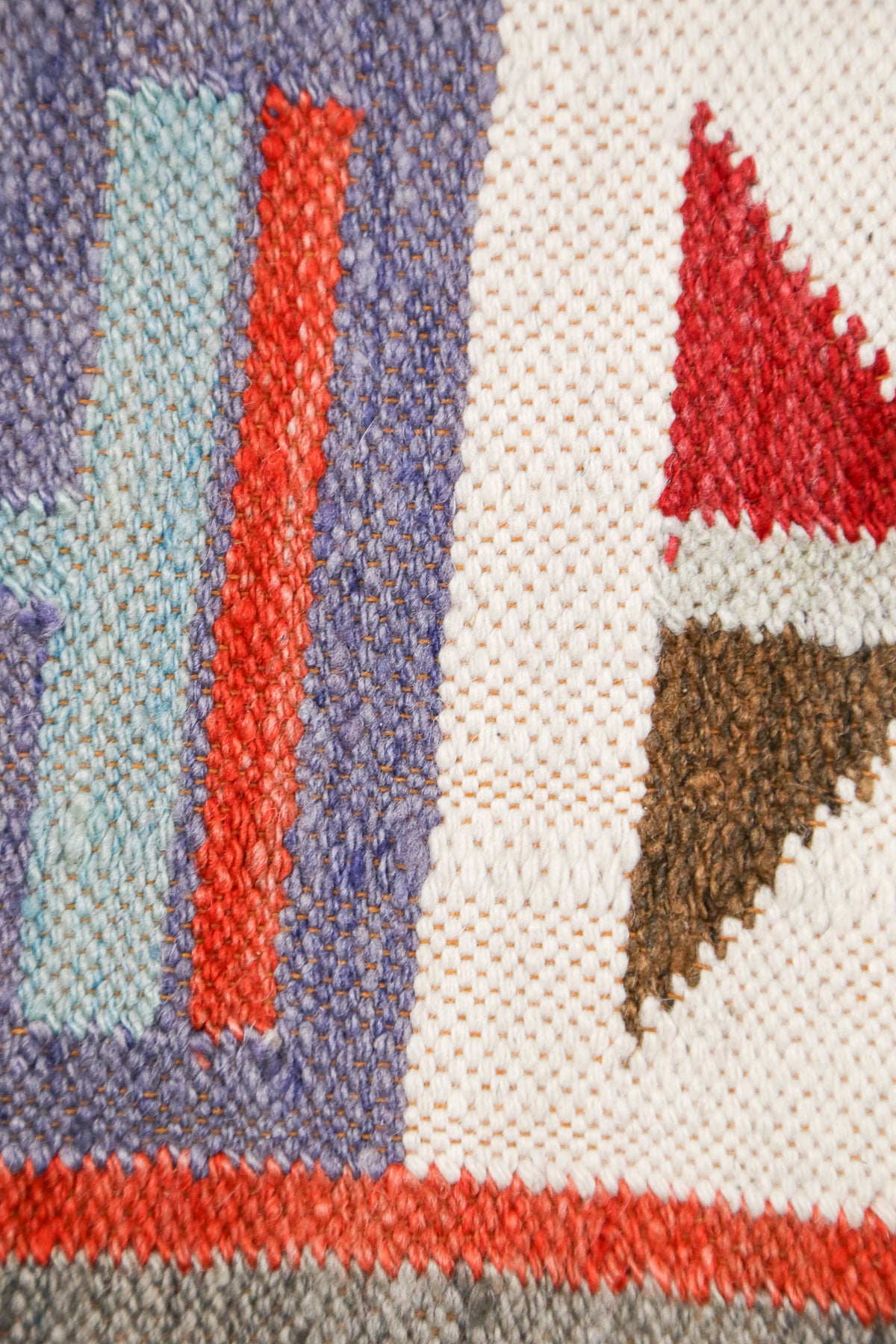 Geometric Pattern Kilim Rug / 幾何学柄 平織り キリムラグ