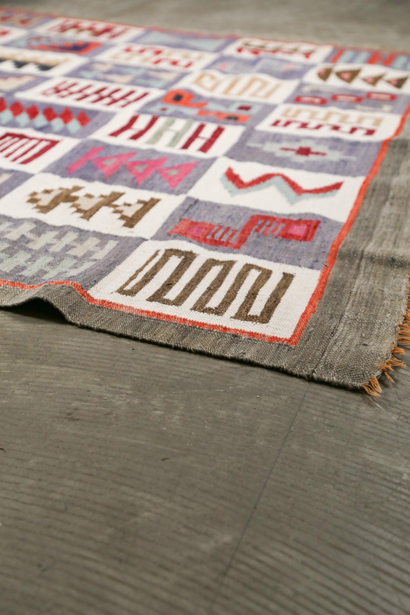 Geometric Pattern Kilim Rug / 幾何学柄 平織り キリムラグ – STORE