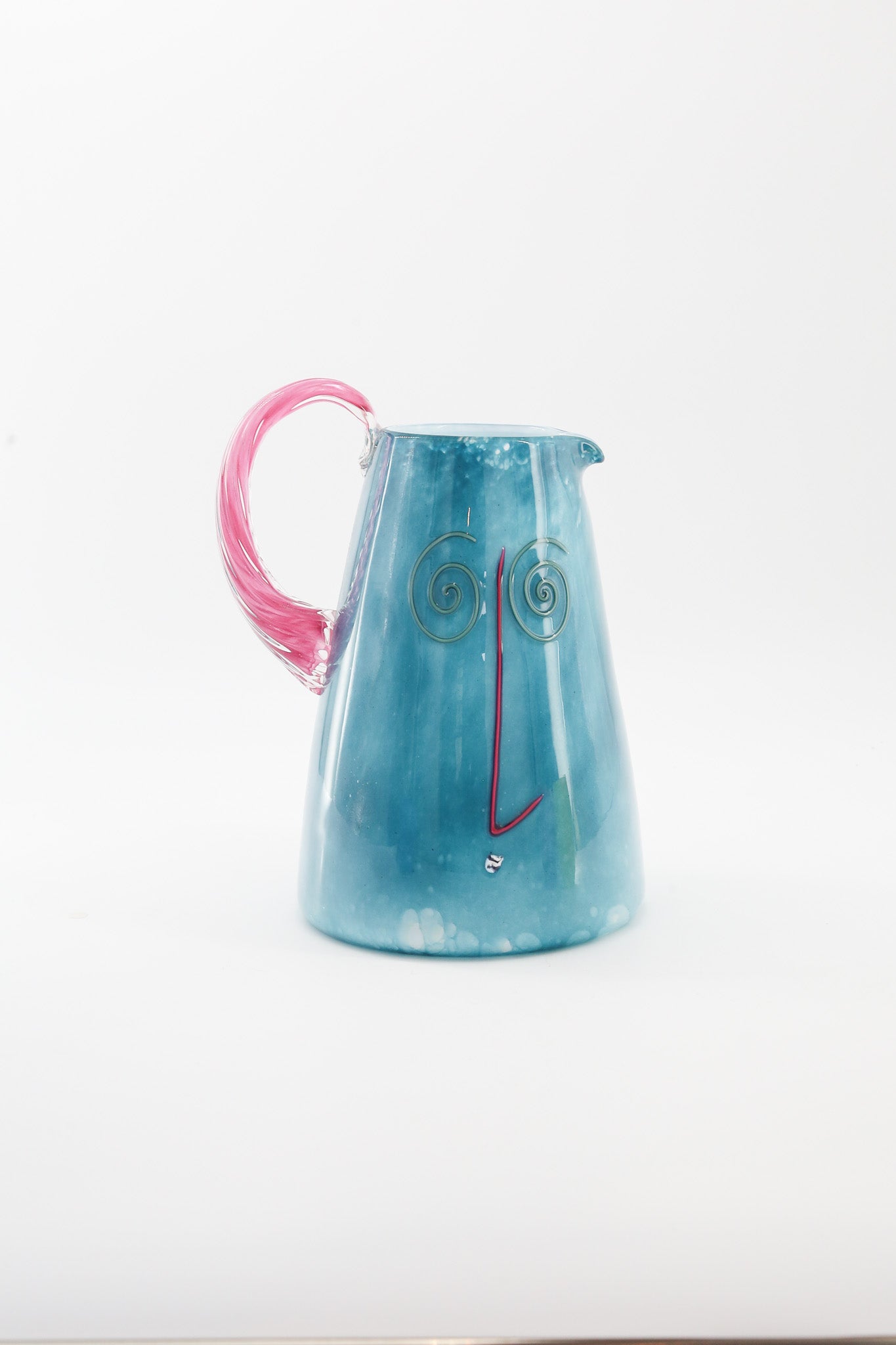 Art Glass Face Motif Object 3pc Set (Signed, 1992) / アートガラス フェイスモチーフ オブジェ 3点セット（サイン入り）