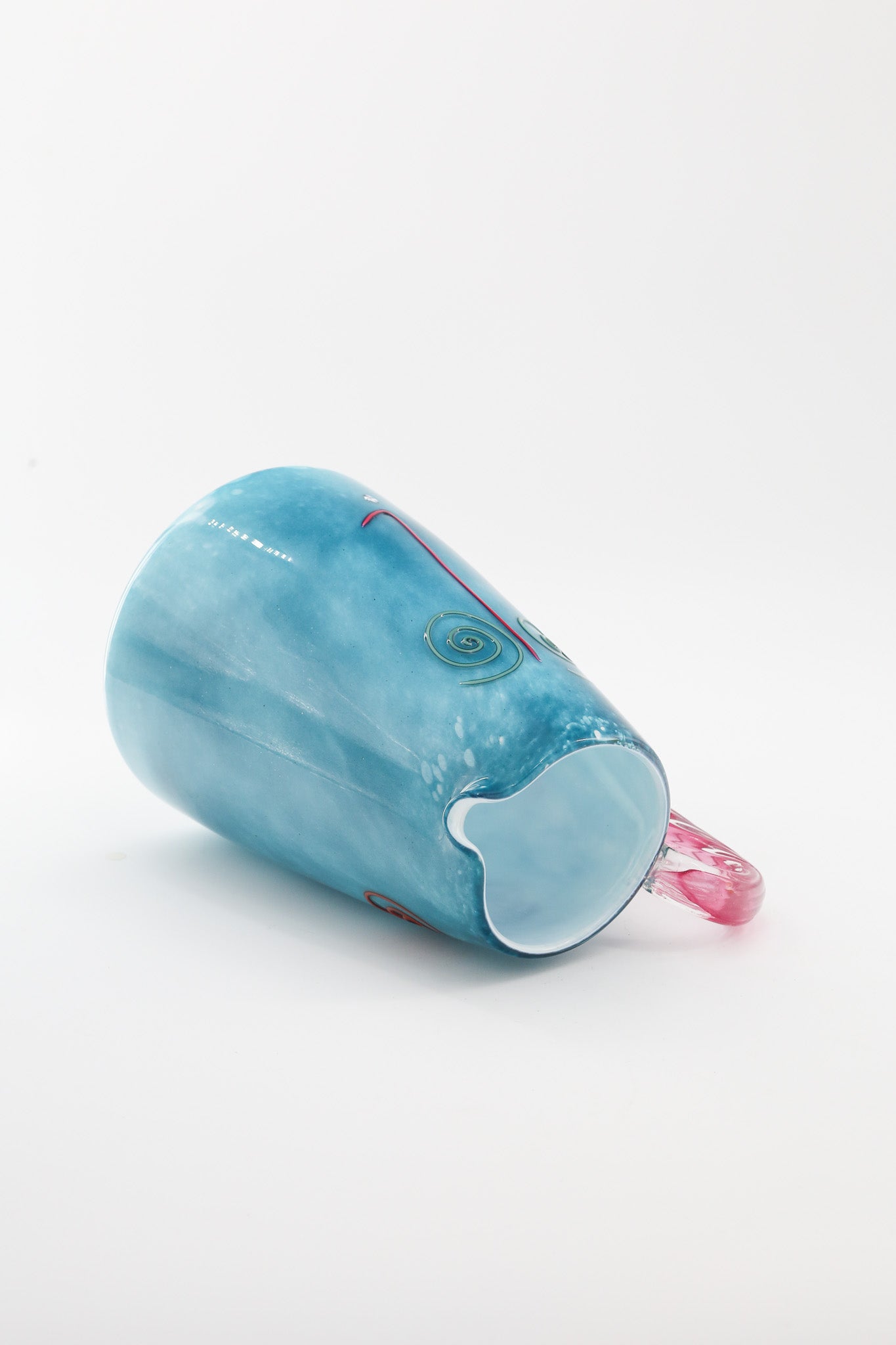 Art Glass Face Motif Object 3pc Set (Signed, 1992) / アートガラス フェイスモチーフ オブジェ 3点セット（サイン入り）