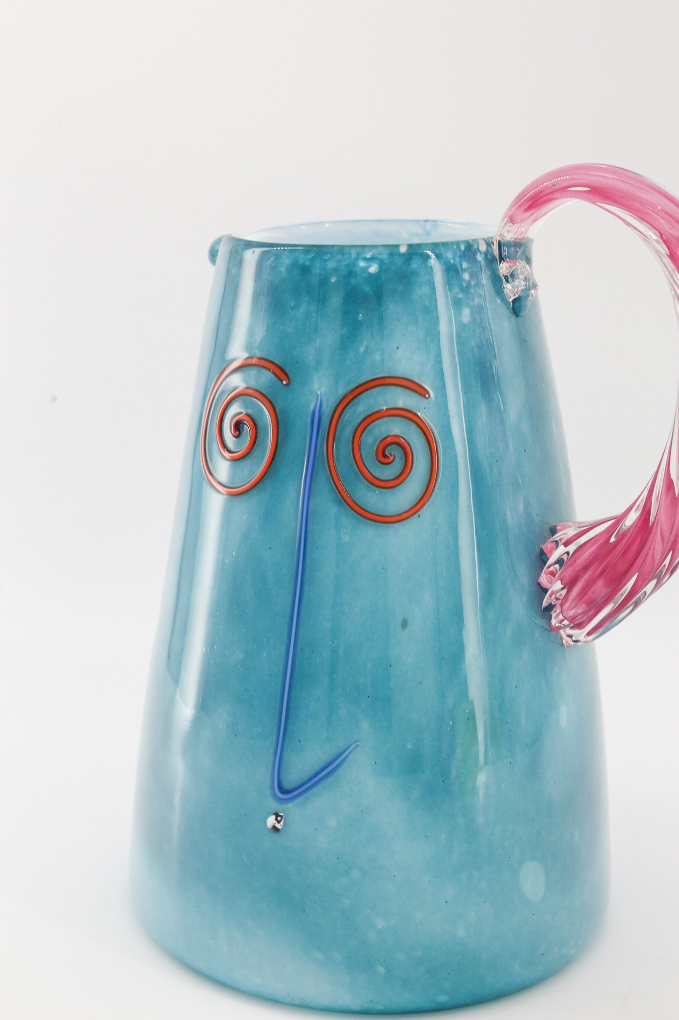 Art Glass Face Motif Object 3pc Set (Signed, 1992) / アートガラス フェイスモチーフ オブジェ 3点セット（サイン入り）