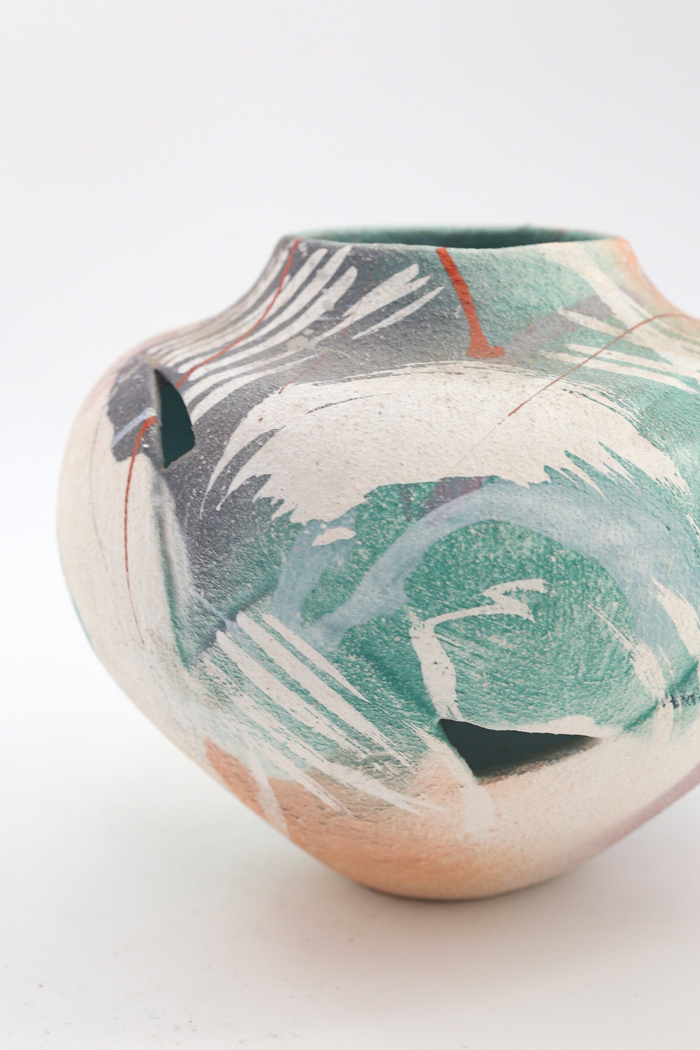 Abstract Painted Ceramic Vessel / アブストラクト・ペインテッド・セラミック・ヴェセル