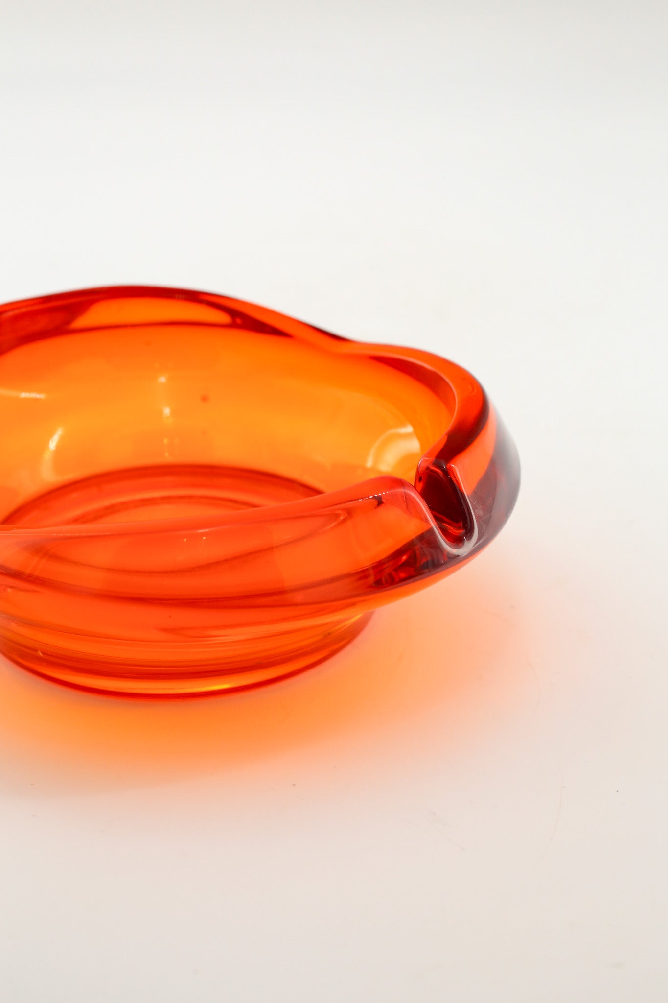 Vintage Orange Glass Ashtray / ヴィンテージ オレンジガラス 灰皿