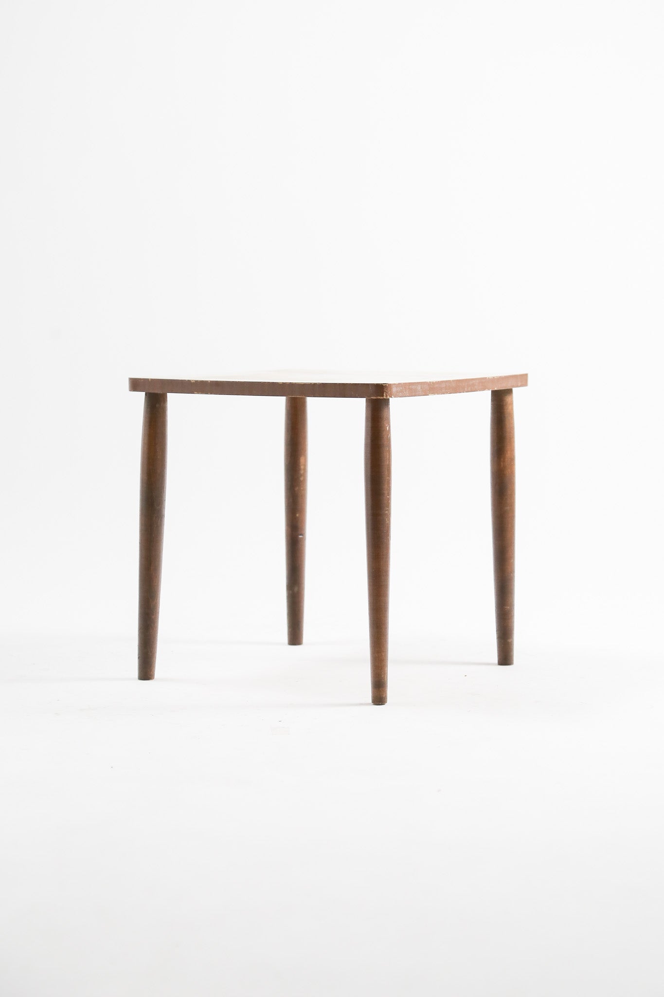 Square Side Table with Faux Marble Top / 大理石調天板 スクエアサイドテーブル