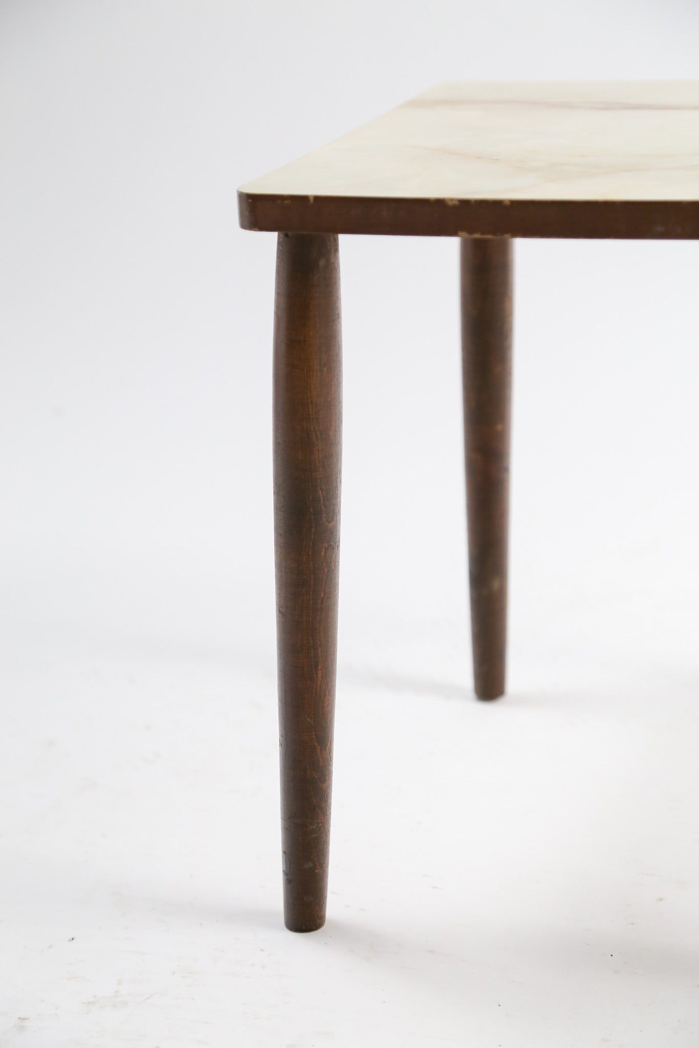 Square Side Table with Faux Marble Top / 大理石調天板 スクエアサイドテーブル