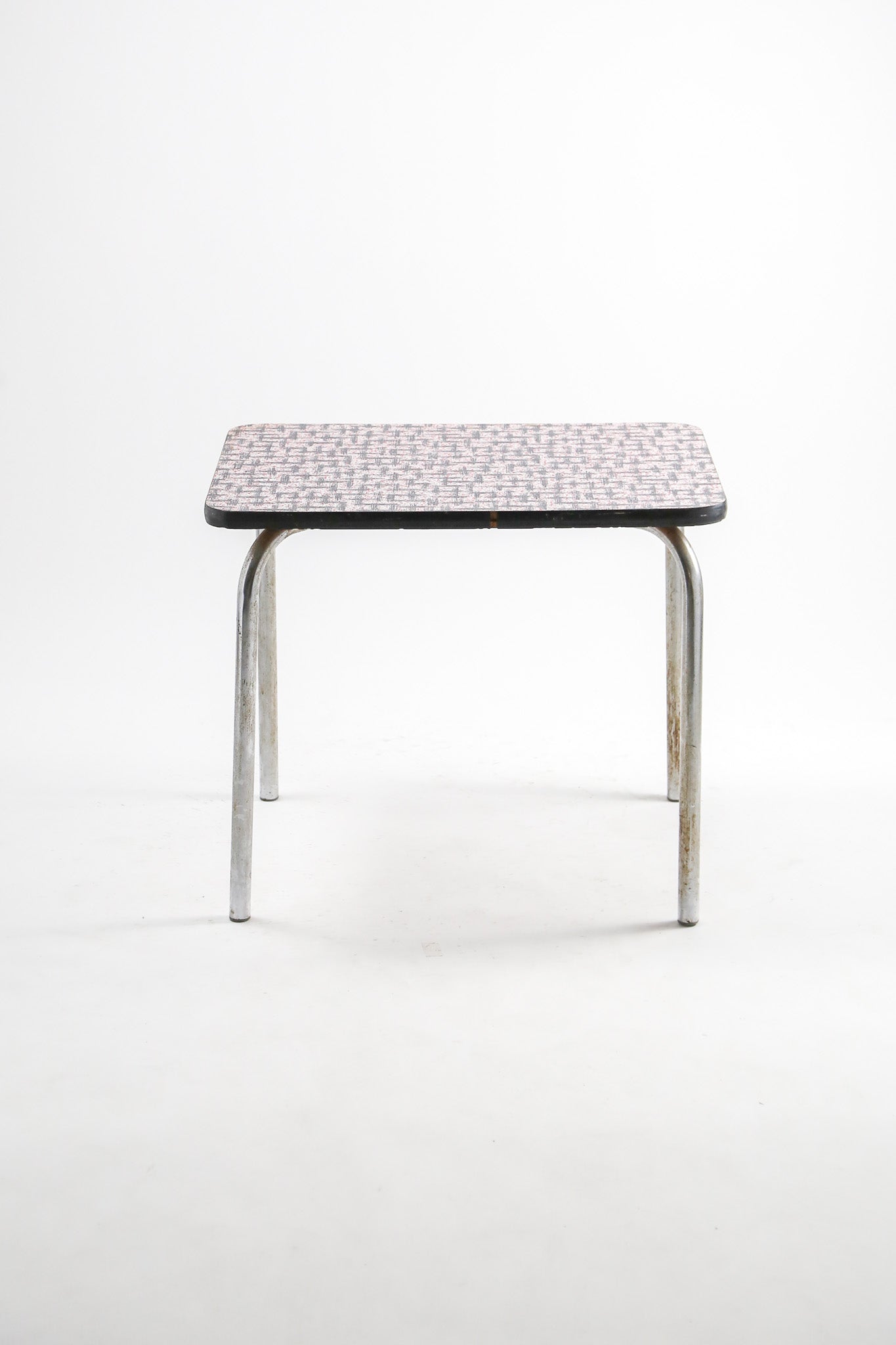 90sビンテージ UCHIDA ノイズ柄 メラミントップ センターテーブル Patterned Top Side Table / 柄入りメラミントップ サイドテーブル