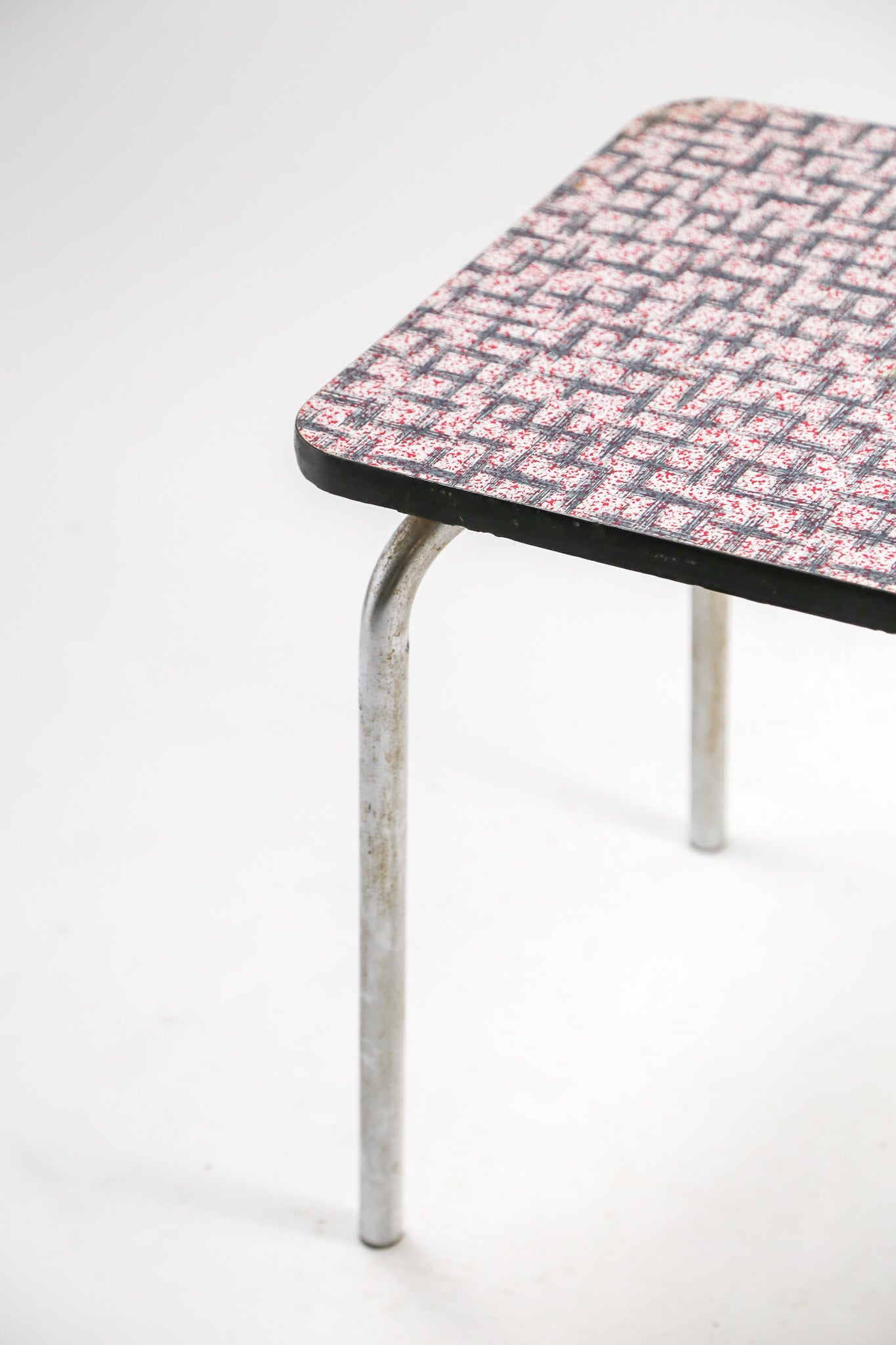90sビンテージ UCHIDA ノイズ柄 メラミントップ センターテーブル Patterned Top Side Table / 柄入りメラミントップ サイドテーブル