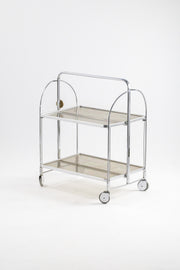 Chrome Acrylic Folding Wagon / クローム×アクリルトレー 折りたたみワゴン