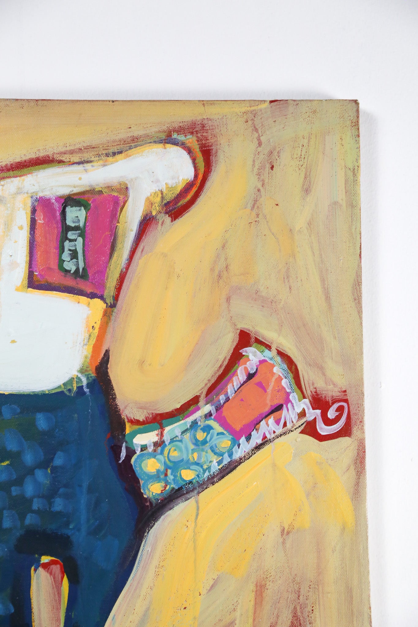 White Monster Canvas Wall Art / 白モンスター　キャンバス　ウォールアート