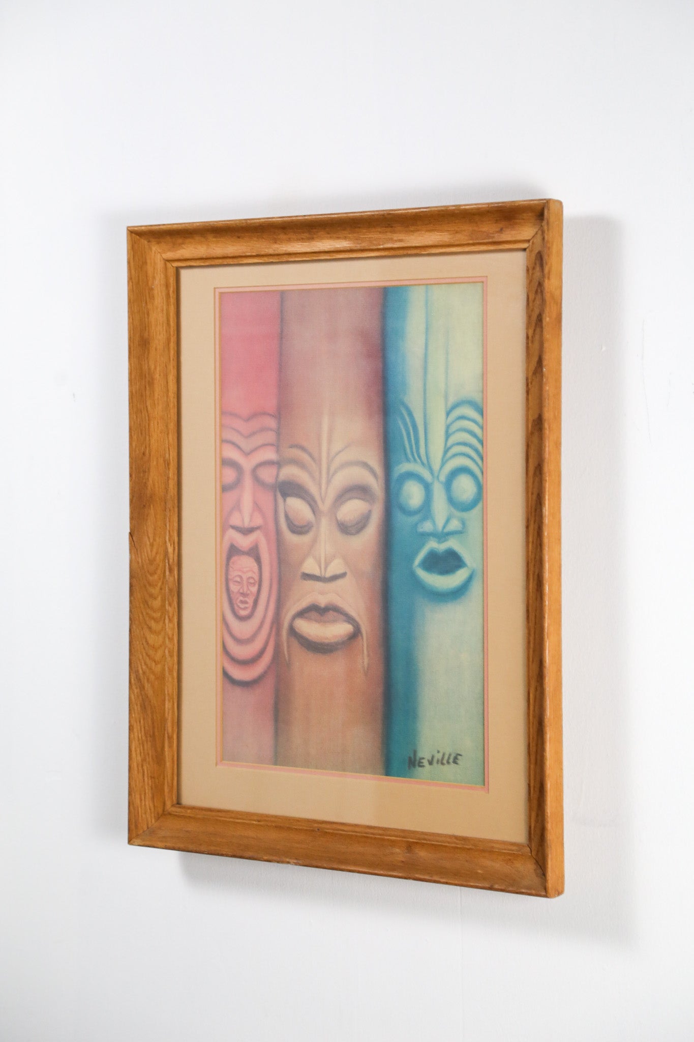 Tiki Hawaiian Tribal Relief Print / ハワイアン Tiki プリント