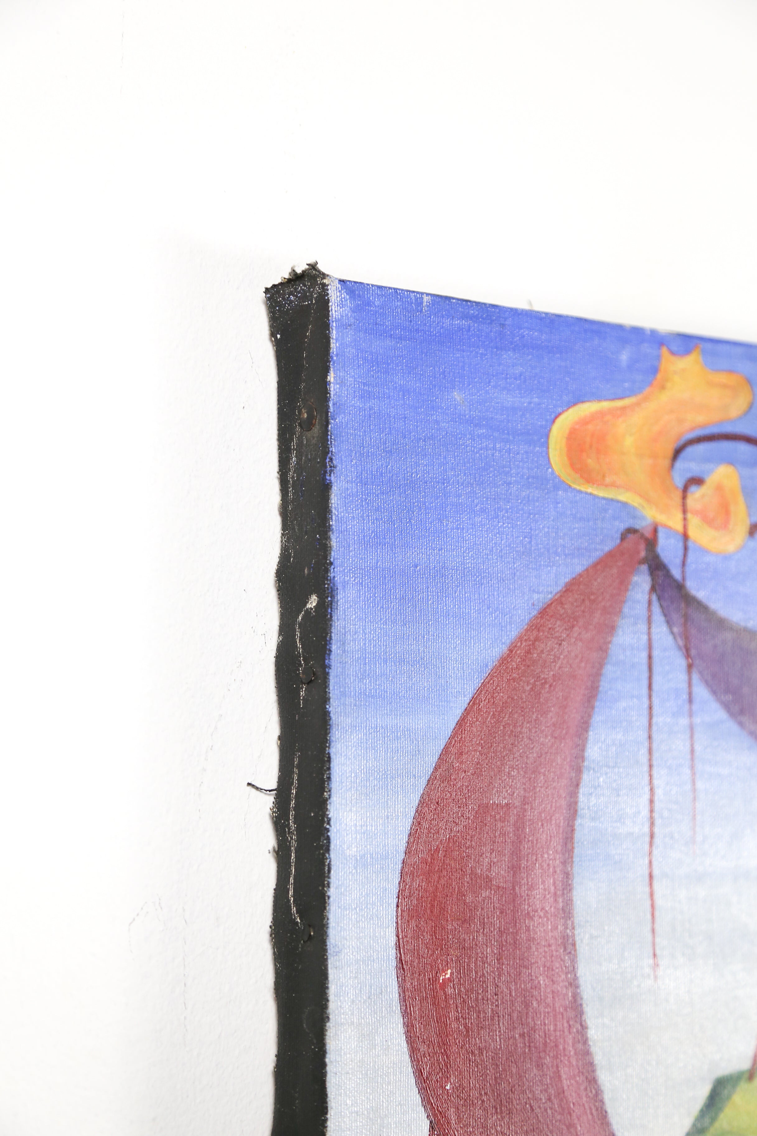 Abstract Surrealist Painting by D. Niland (1950) / D.ニランド 1950年作 抽象シュルレアリスム 絵画