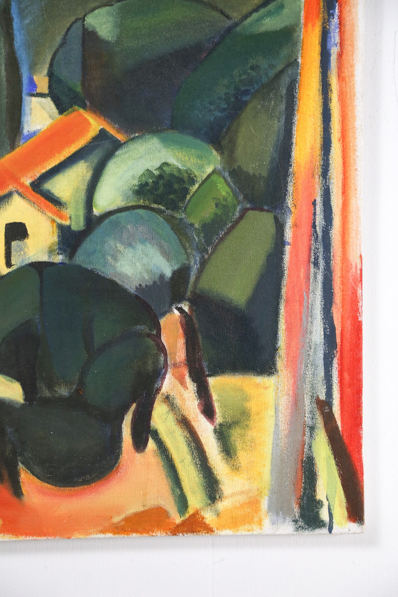 Landscape with a Red Roof House / 赤い屋根の家がある風景画