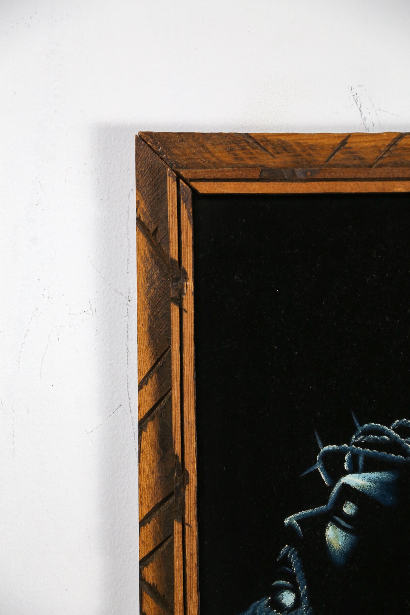 Black Velvet Painting "Head of Christ" / ブラックベルベットペイント「キリストの頭部」
