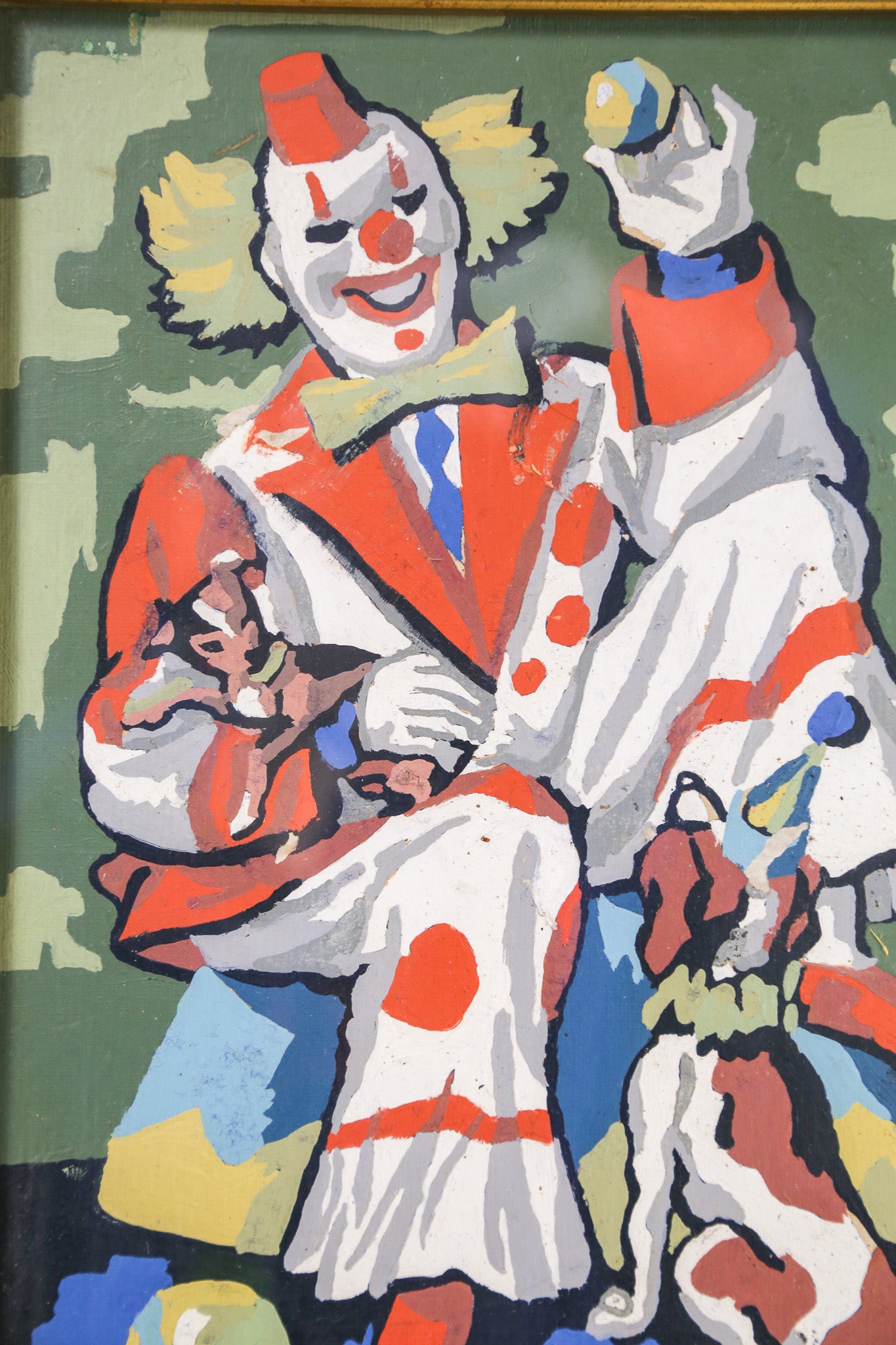 Clown and Two Dogs / ピエロと犬 2匹